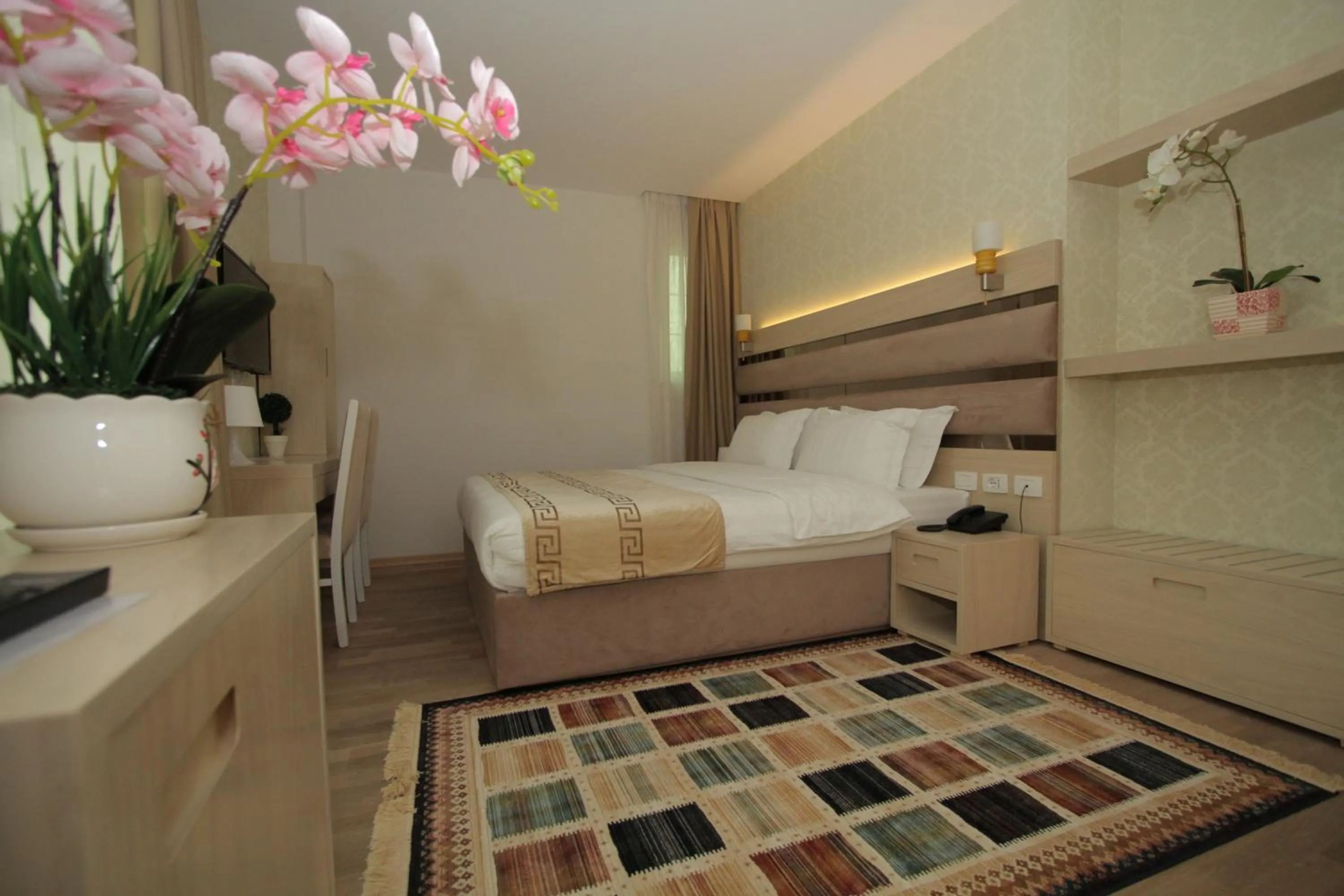 Bedroom, Bed in Capital Tirana Hotel Bruçi