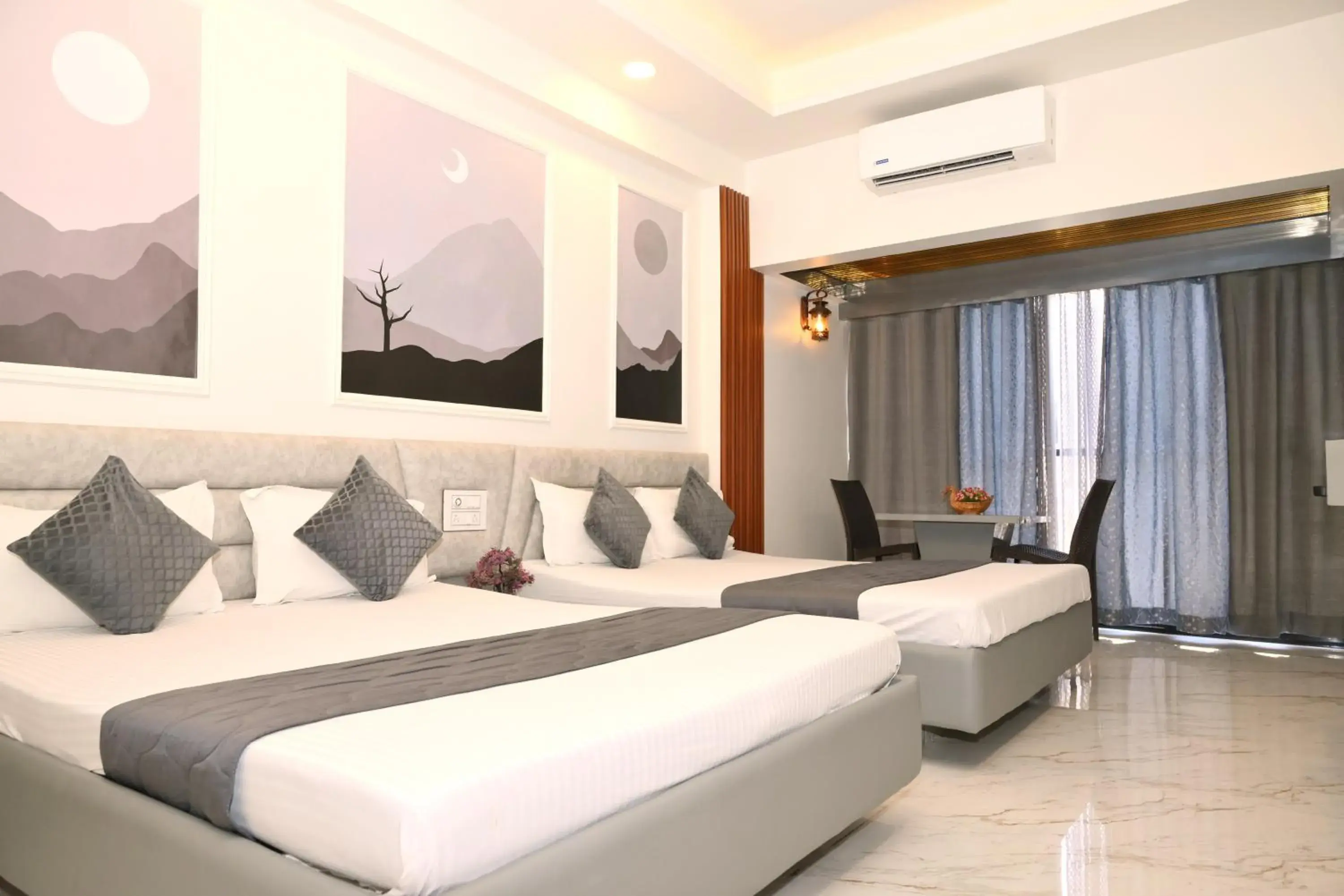 Quadruple Room with Balcony - single occupancy in Hotel Saideep Villas, Shirdi Quadruple Room with Balcony - single occupancy in Hotel Saideep Villas, Shirdi
