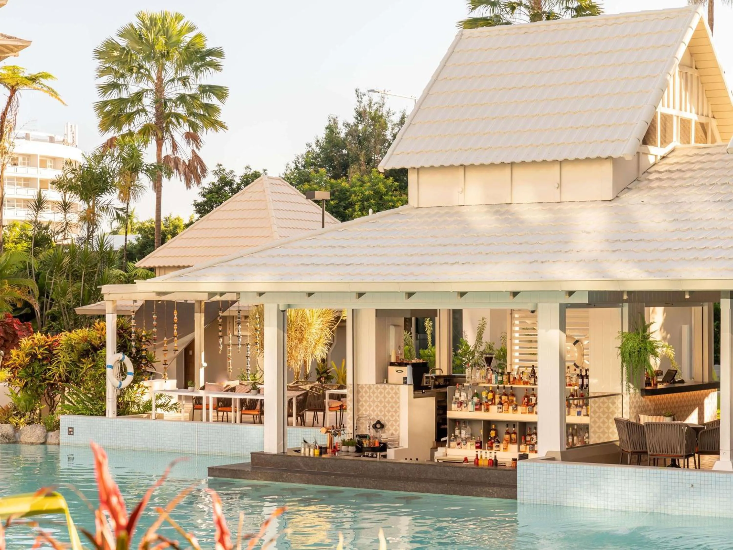 Pool view in Novotel Cairns Oasis Resort