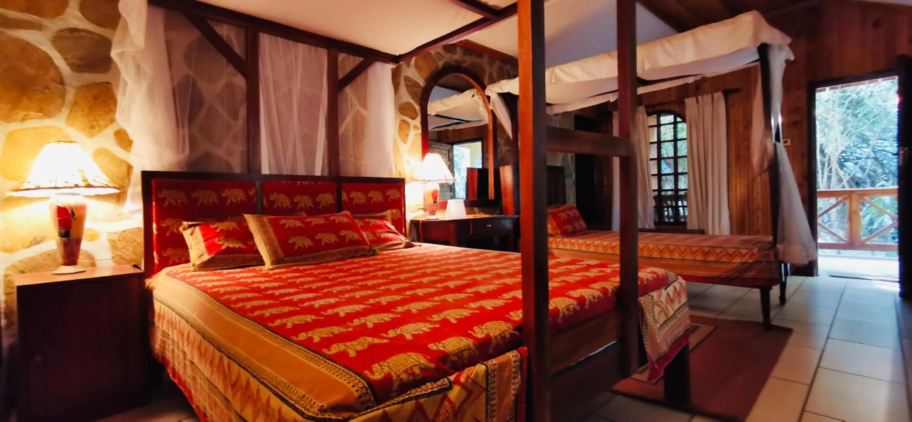 View (from property/room), Bed in Fig Tree Camp - Maasai Mara