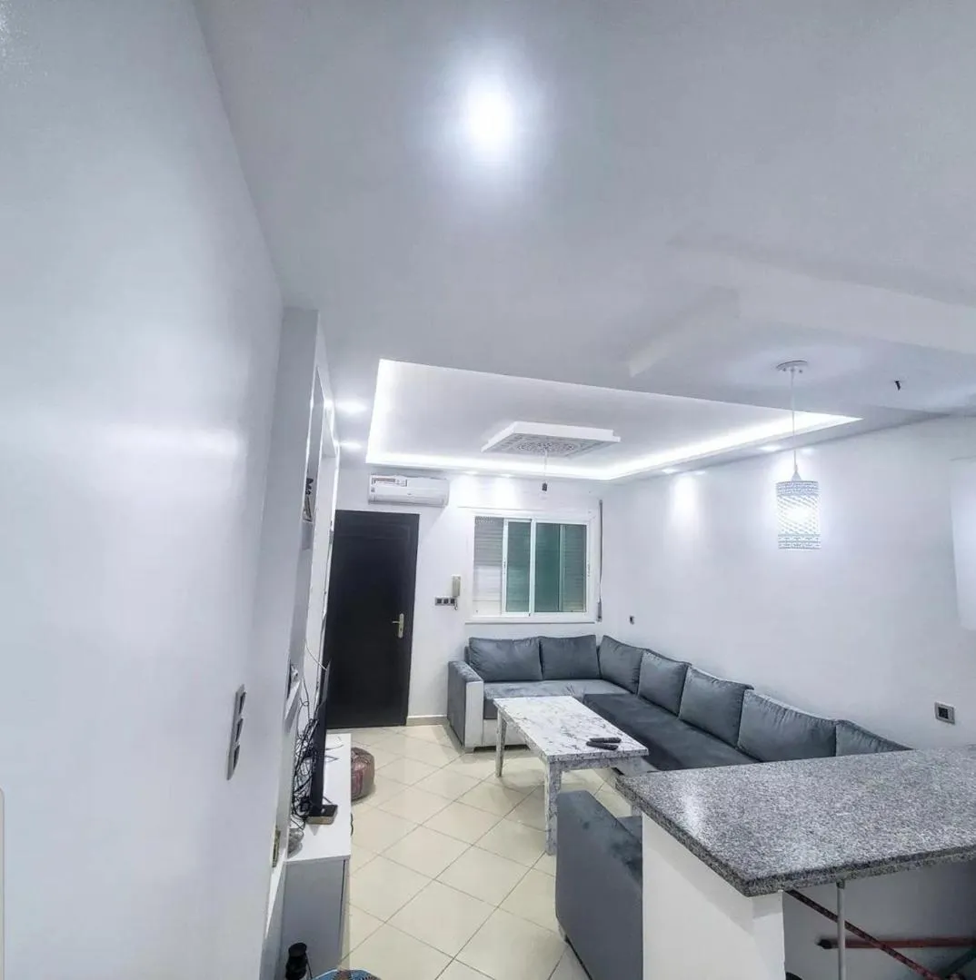 Living room in Modern Flat with sea view