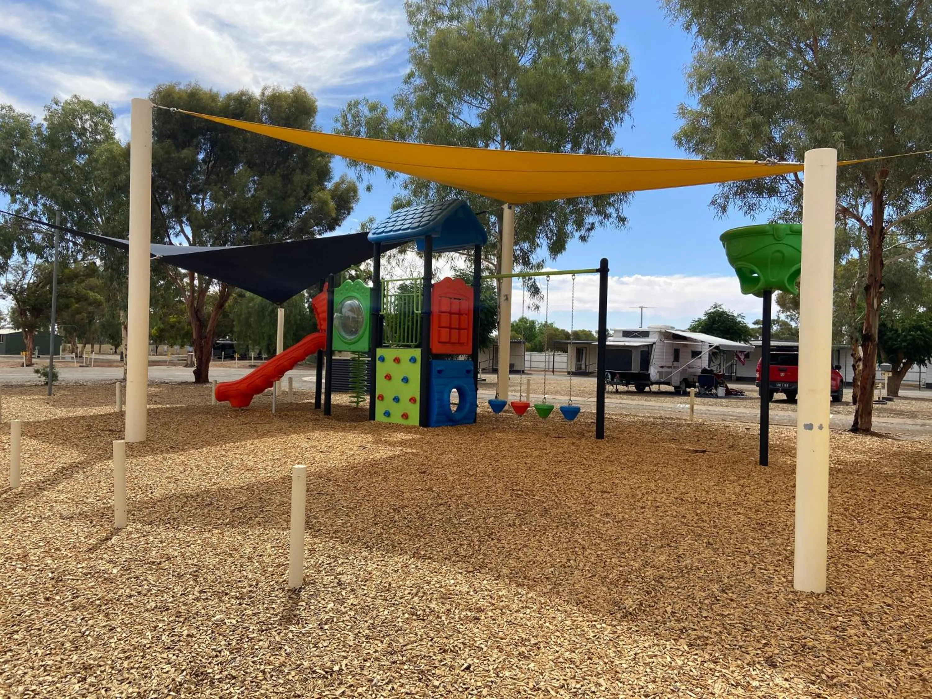 Children play ground in Broken Hill Tourist Park