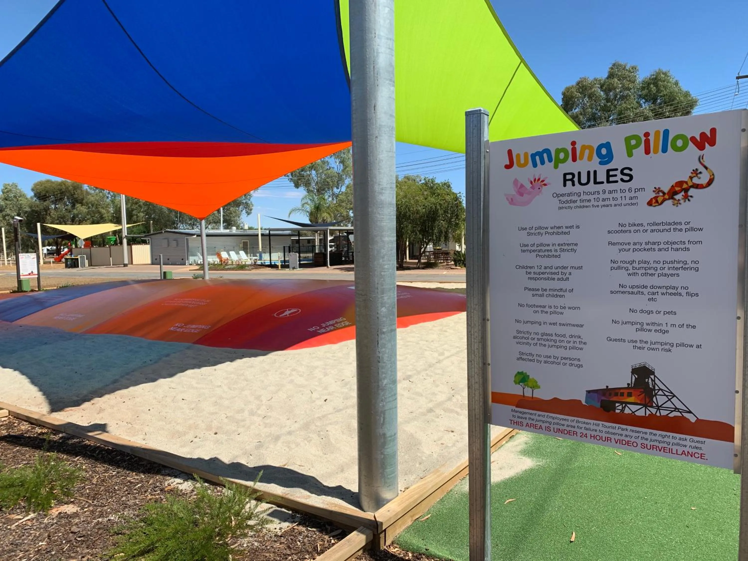 Children play ground in Broken Hill Tourist Park