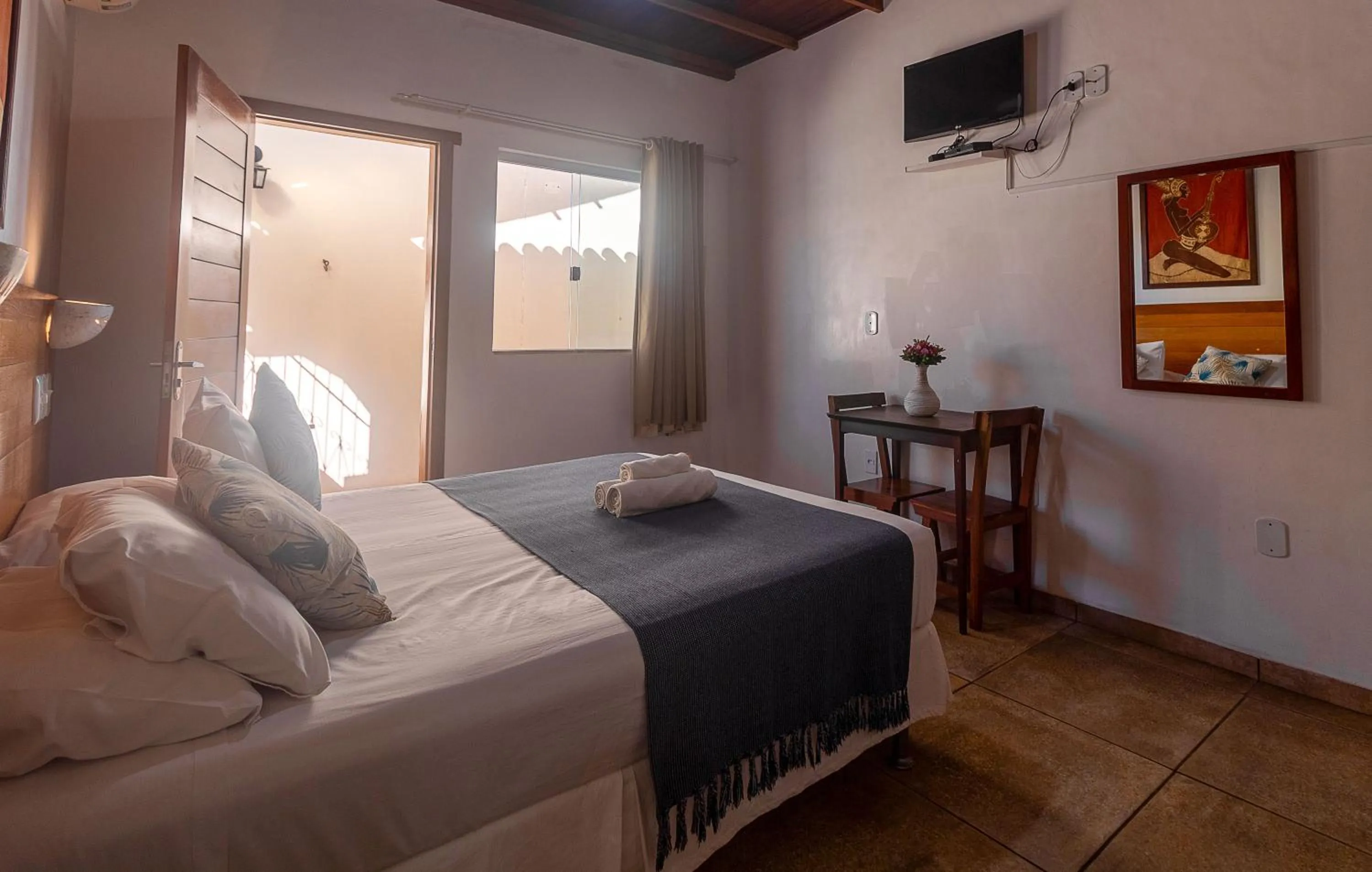 Bed in Pousada Pé na Estrada