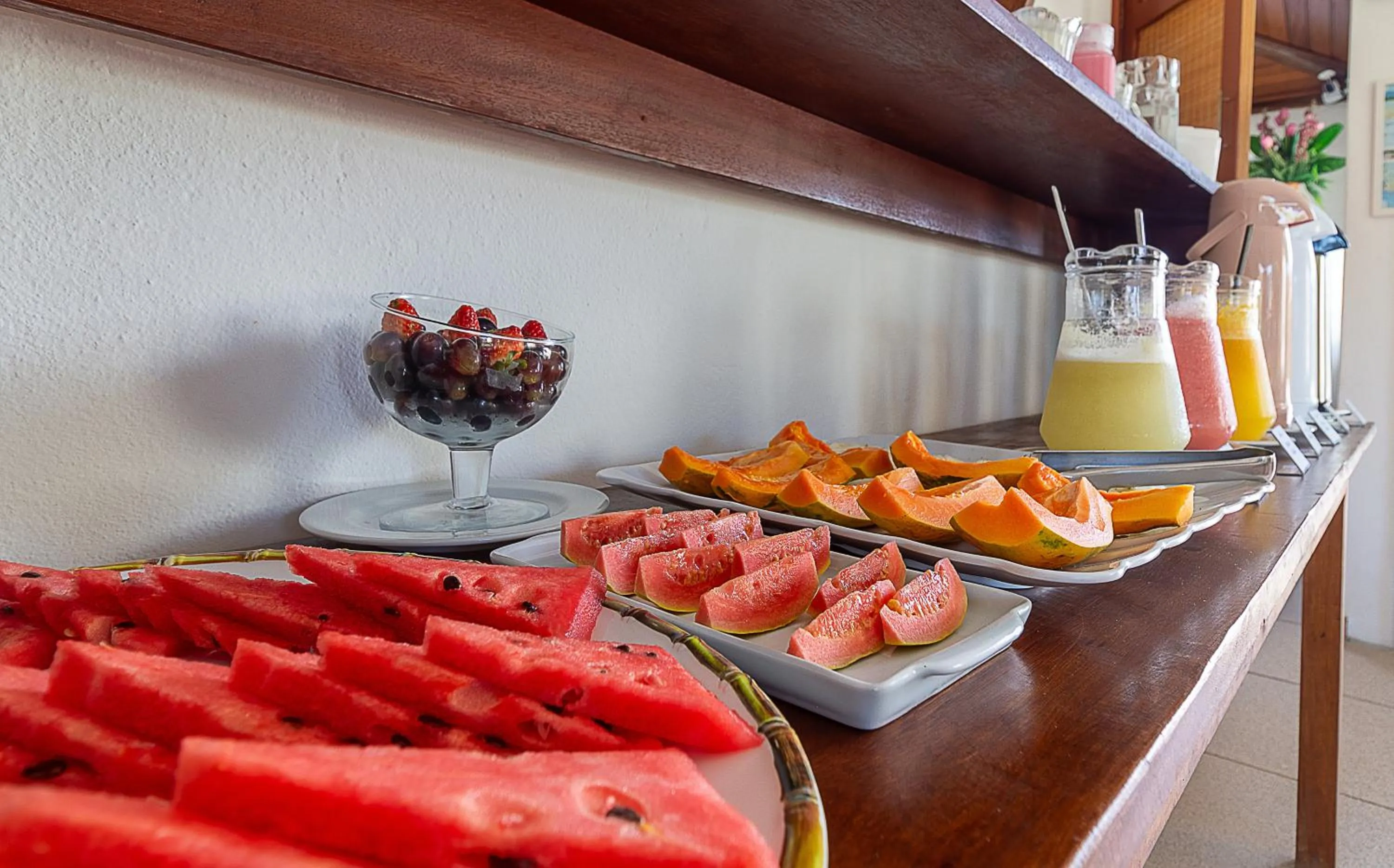 Food and drinks in Pousada Pé na Estrada