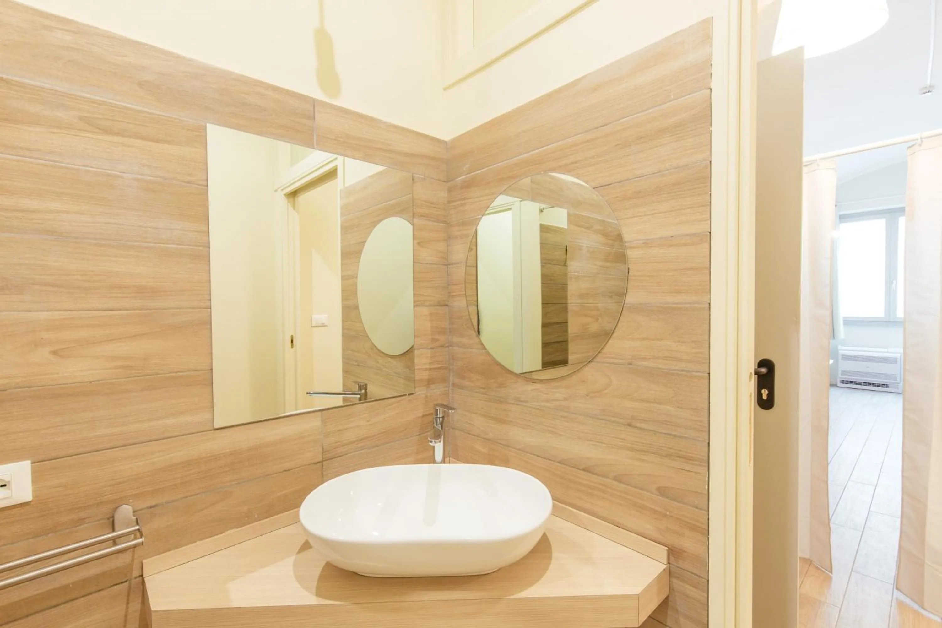 Shower in Tomato Urban Retreat