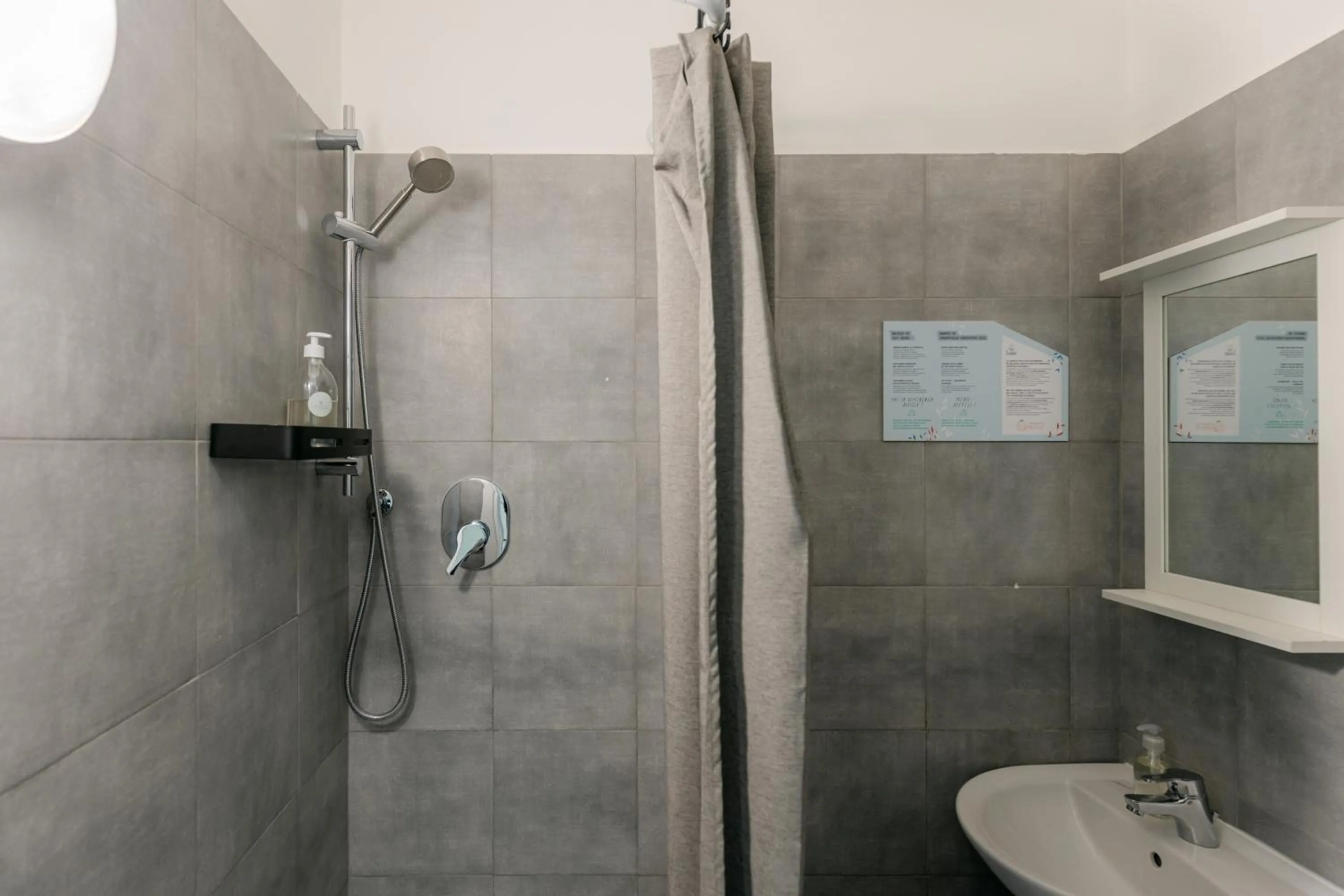 Shower in Tomato Urban Retreat