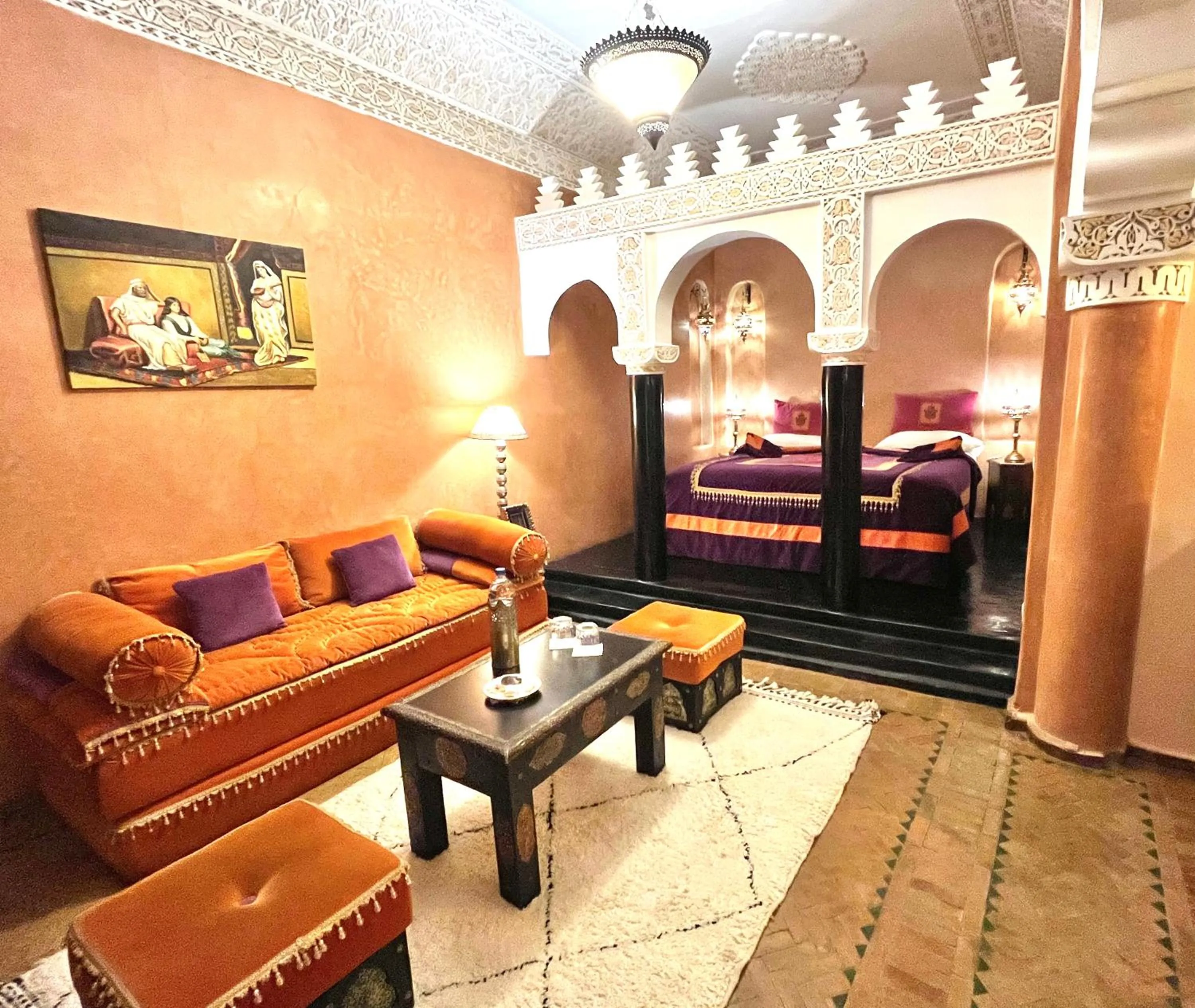 Bed in Riad Fatinat Marrakech