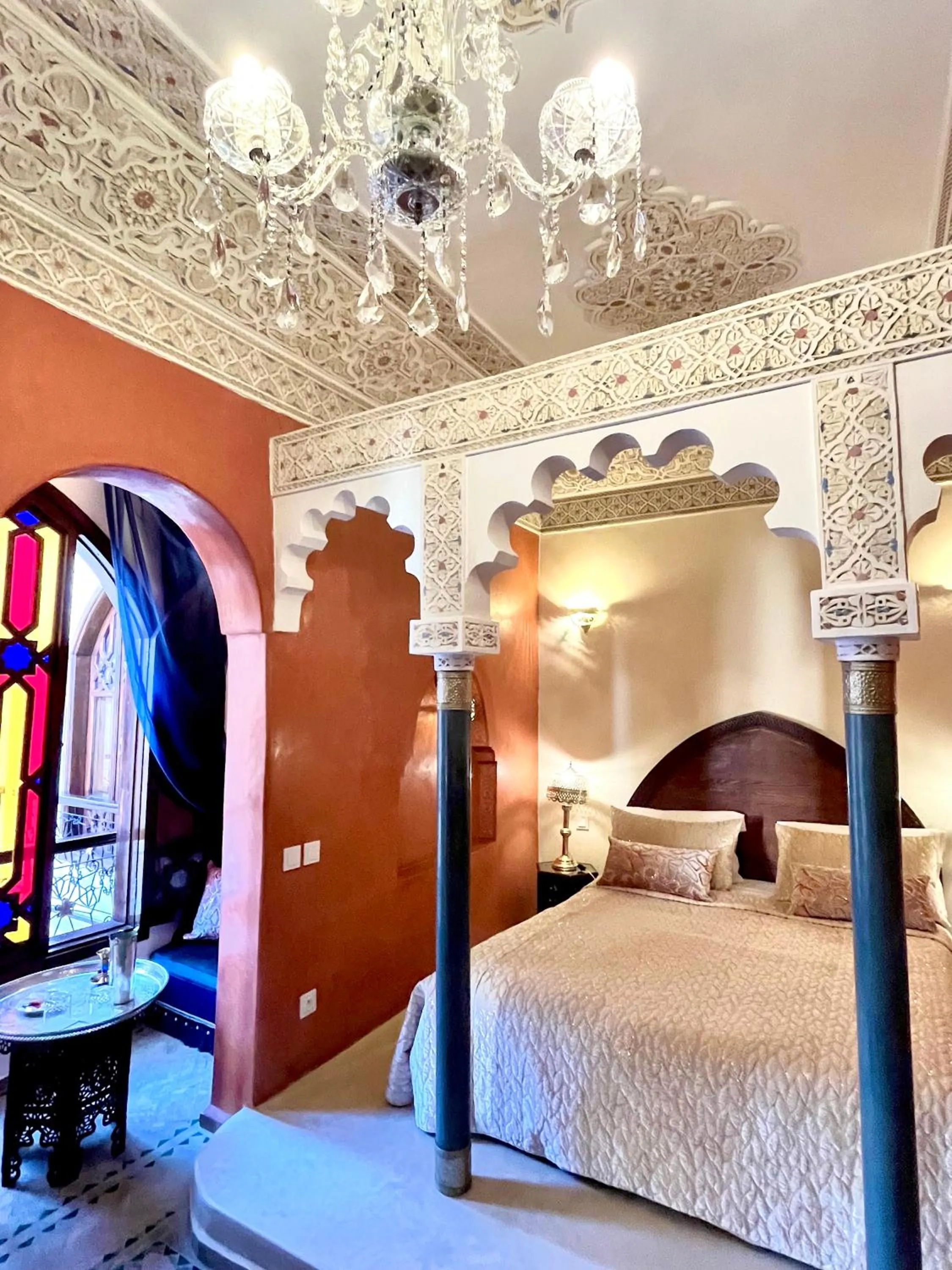 Bed in Riad Fatinat Marrakech