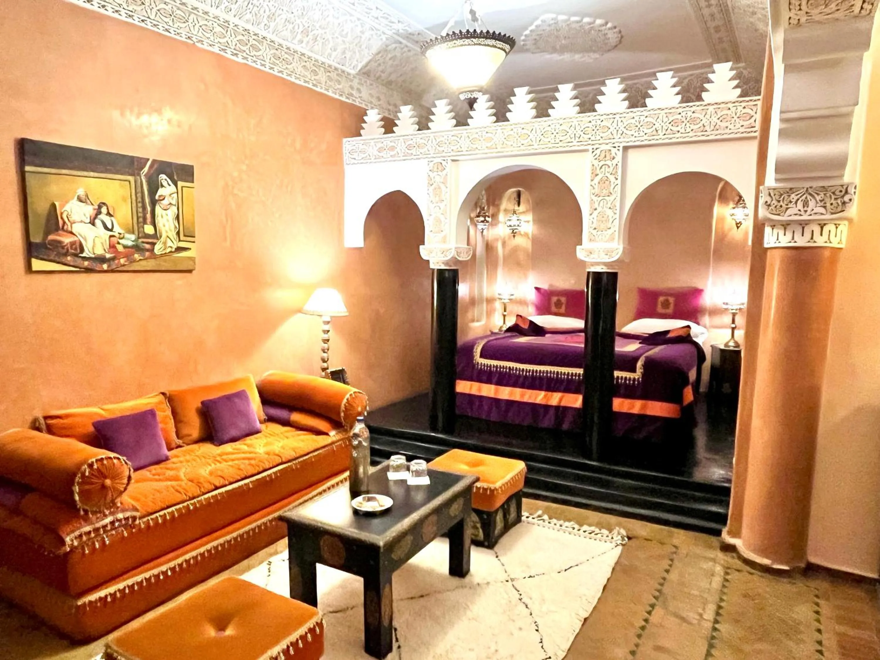 Bed in Riad Fatinat Marrakech