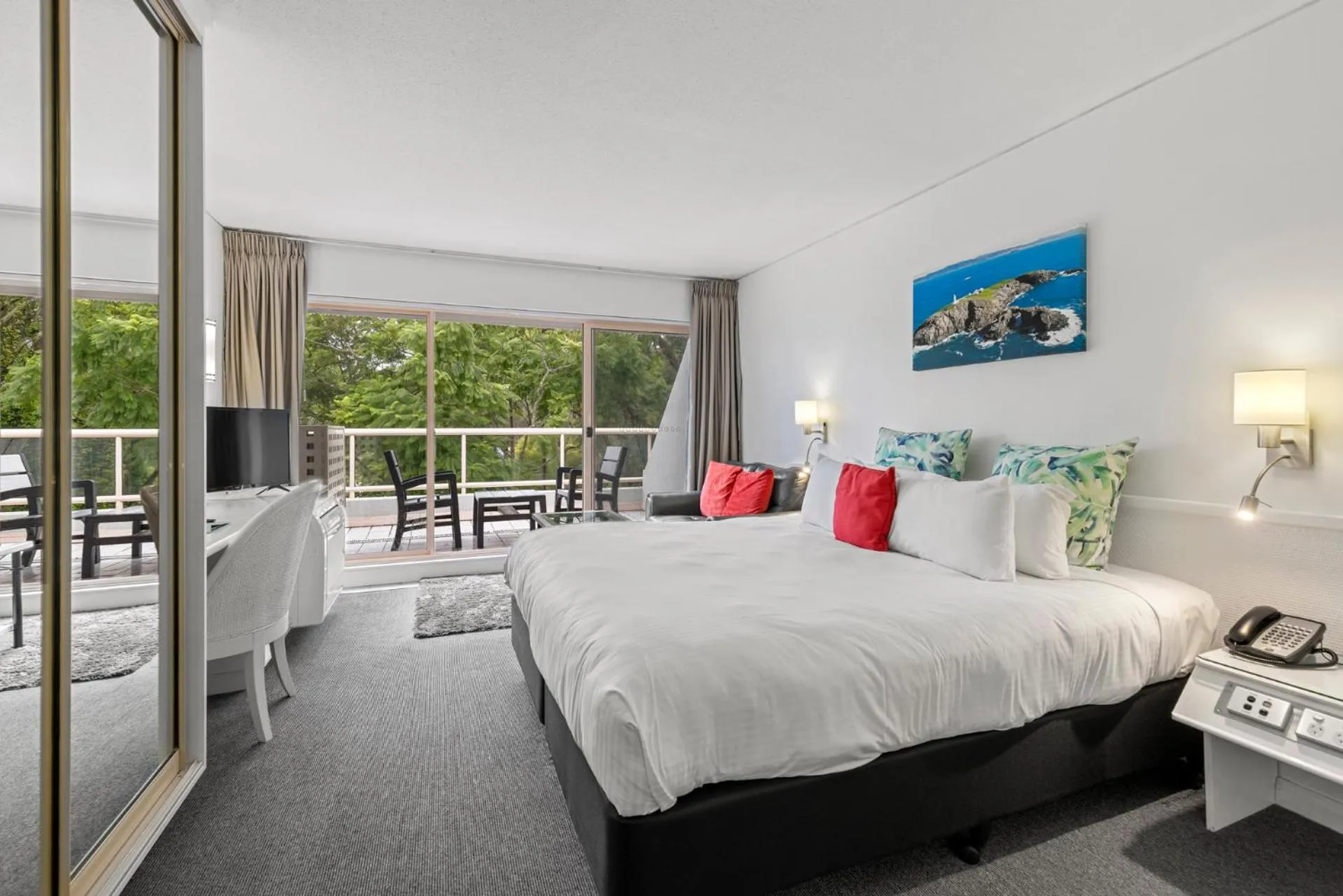 Bed in Pacific Bay Resort