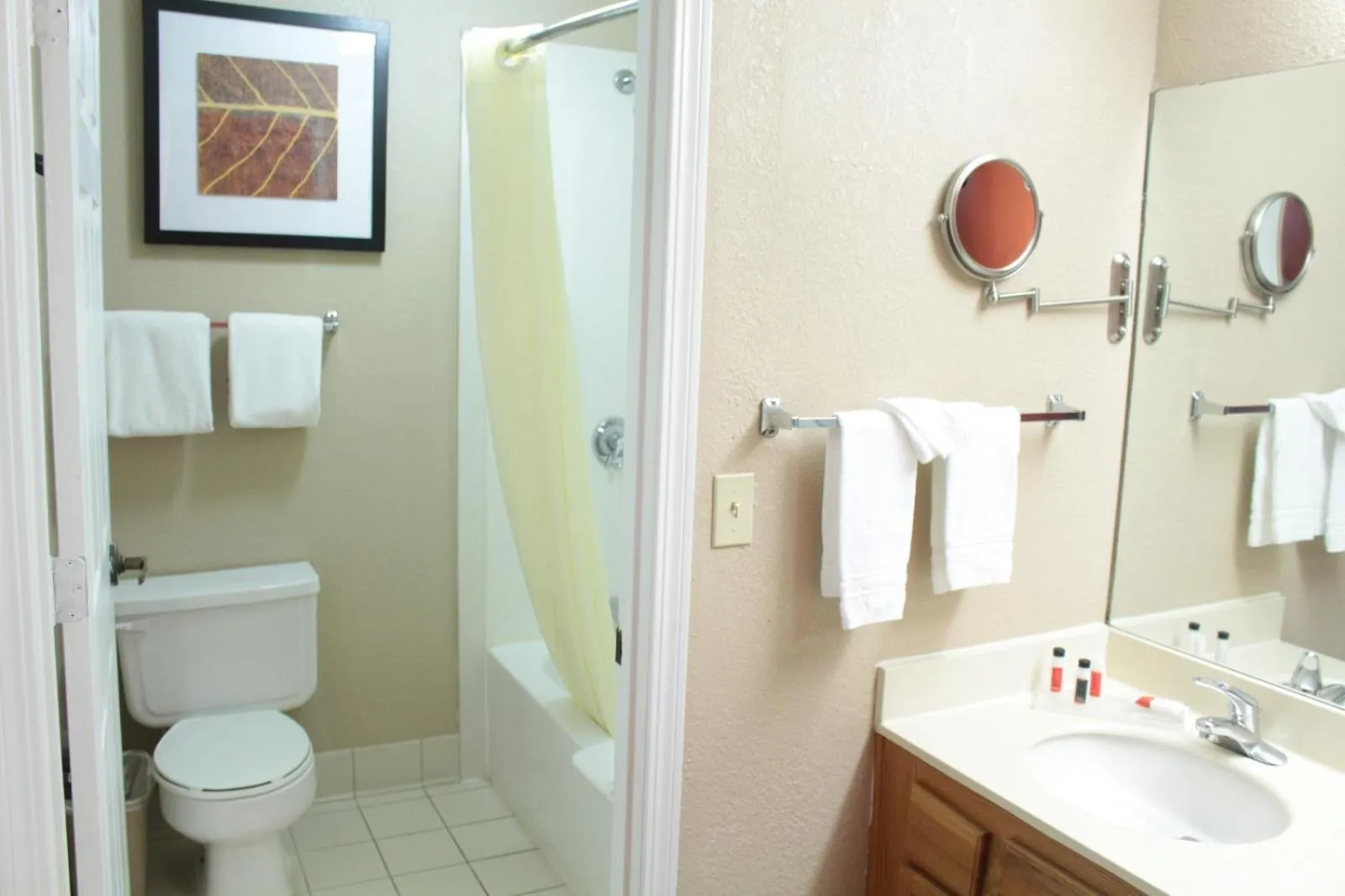 Bathroom in Hawthorn Extended Stay by Wyndham Wichita