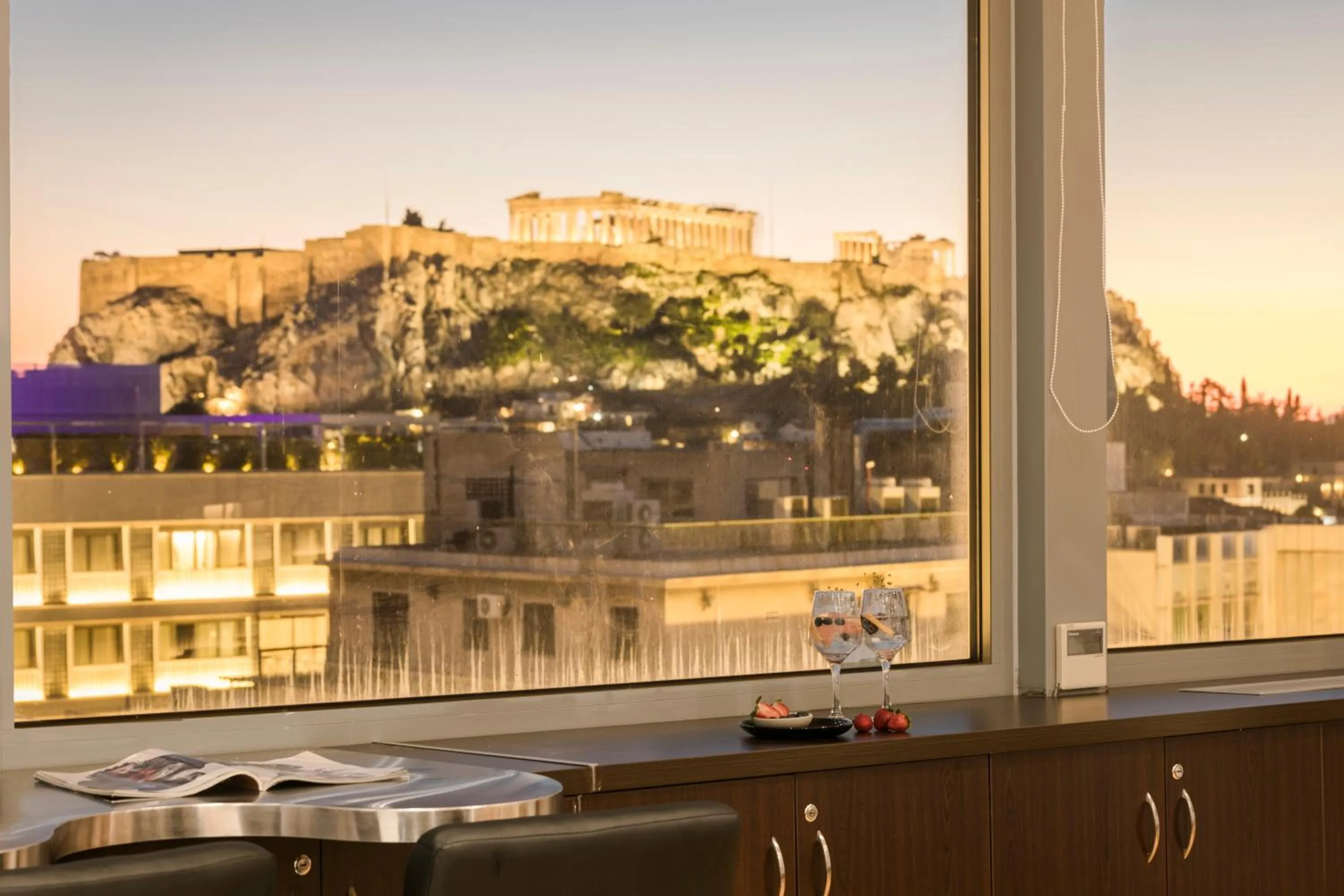 City view in Aria Acropolis Suites, Troulanda