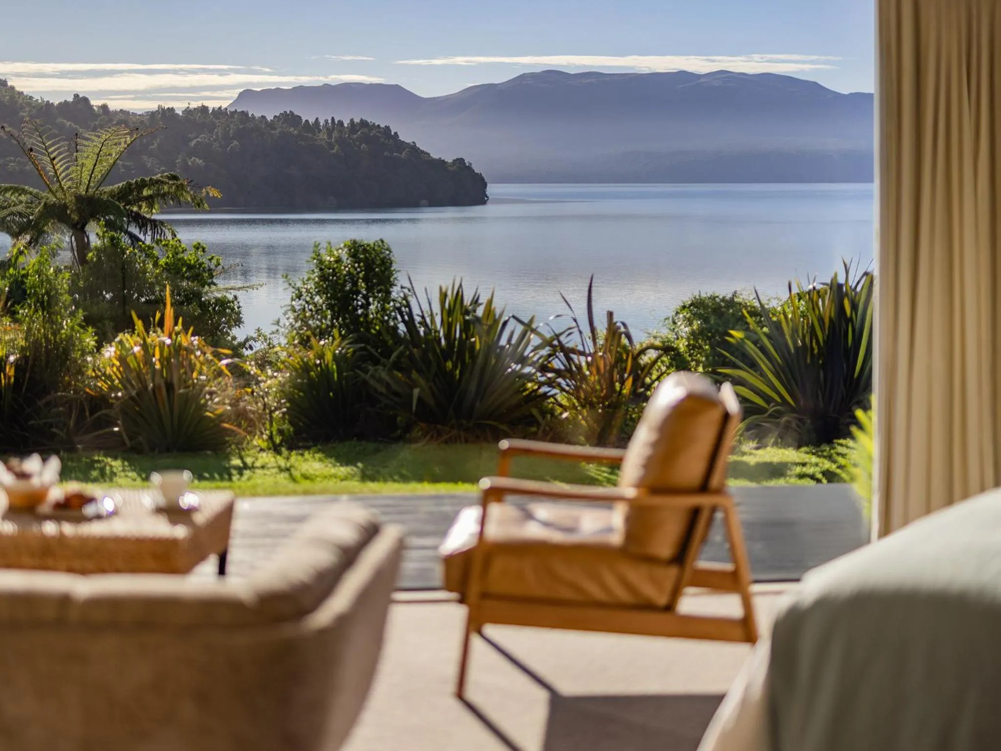 Seating area in Solitaire Lodge