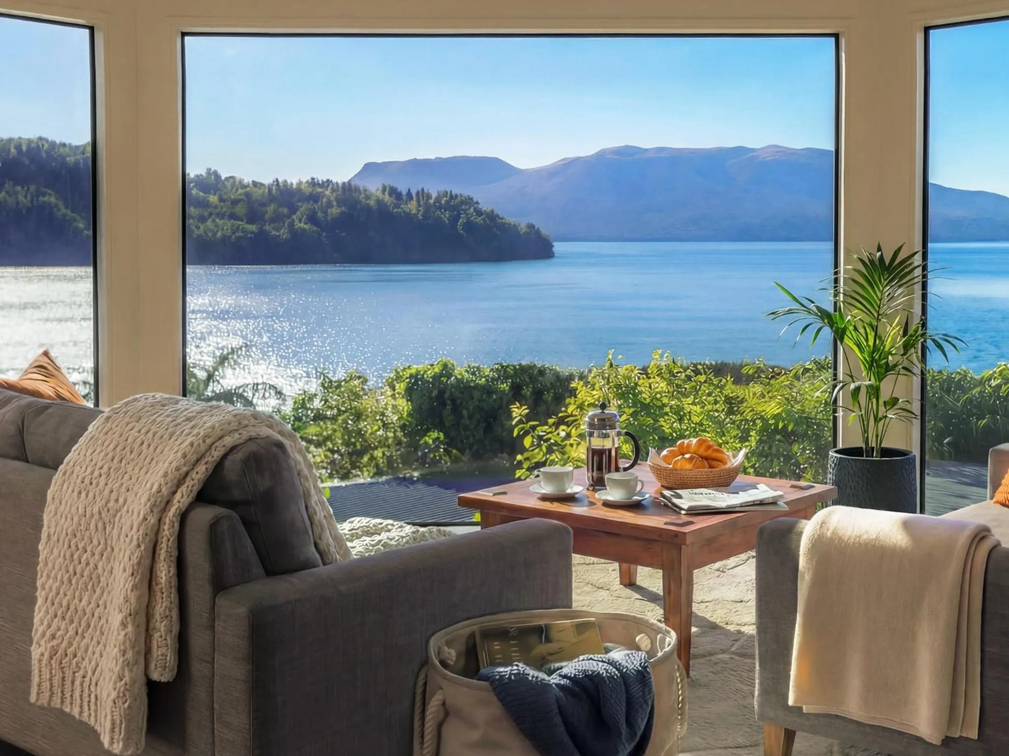 Living room in Solitaire Lodge