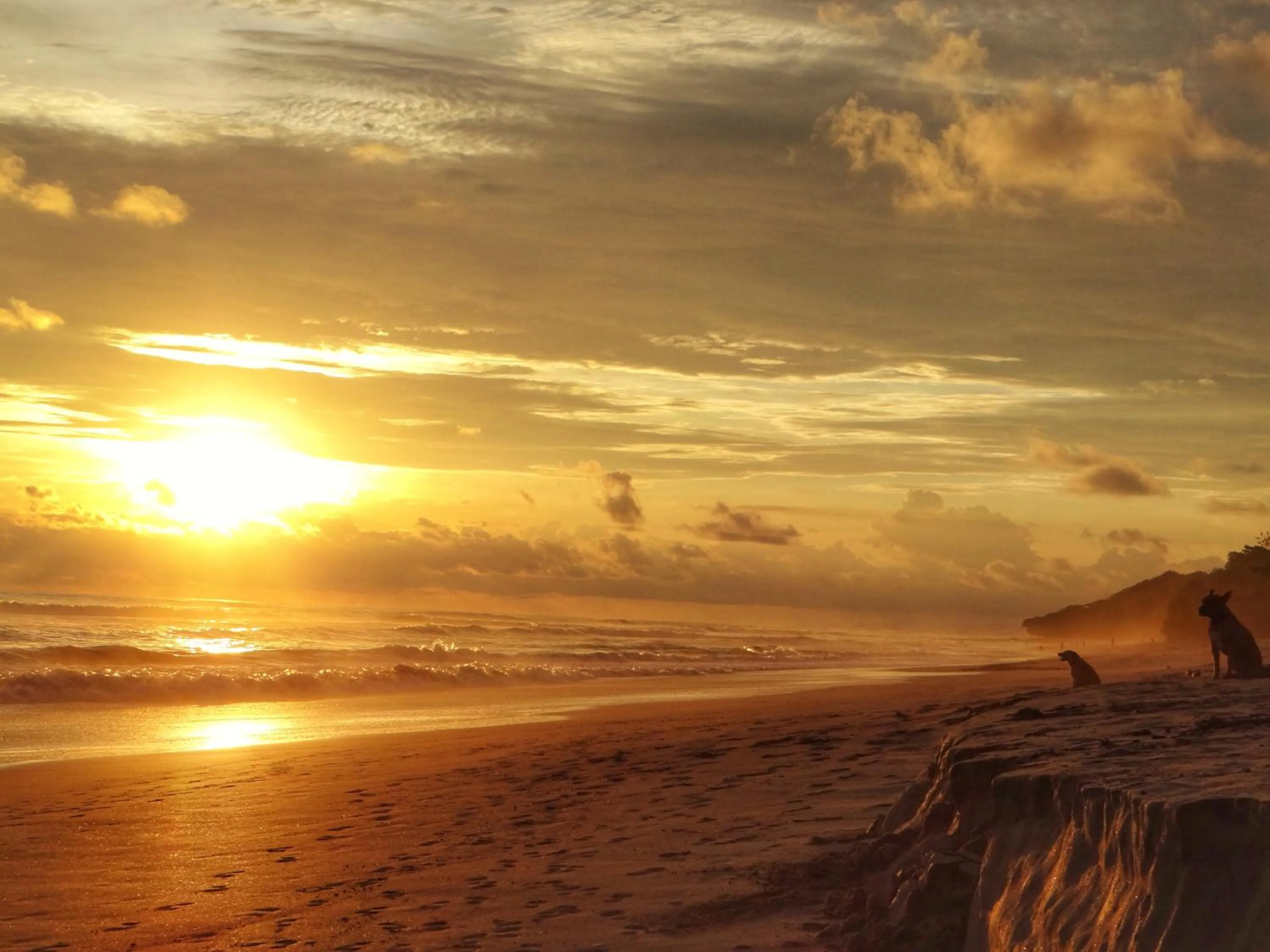 Sunset in Casa Cecilia Beach Front