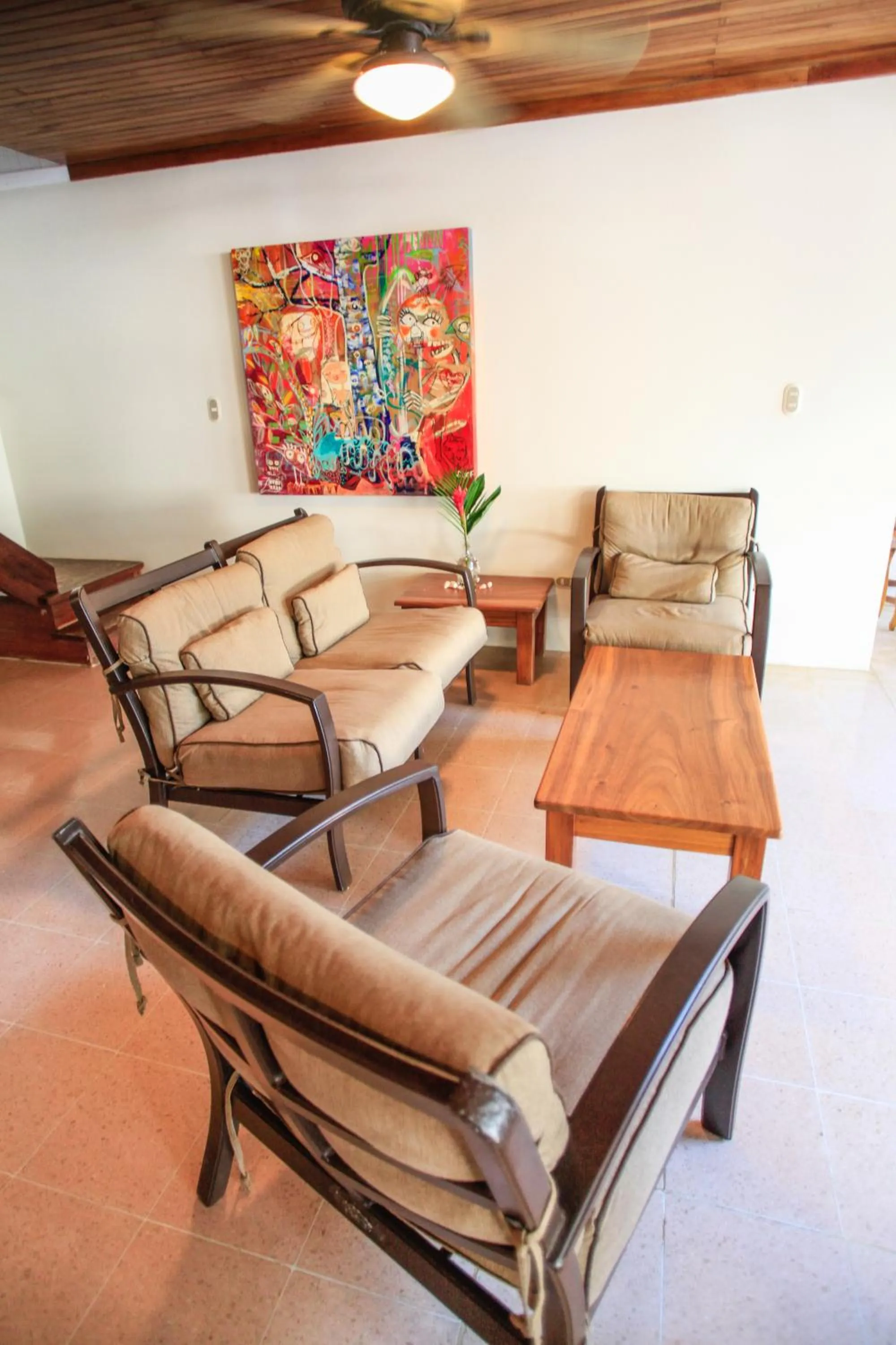 Seating area in Casa Cecilia Beach Front