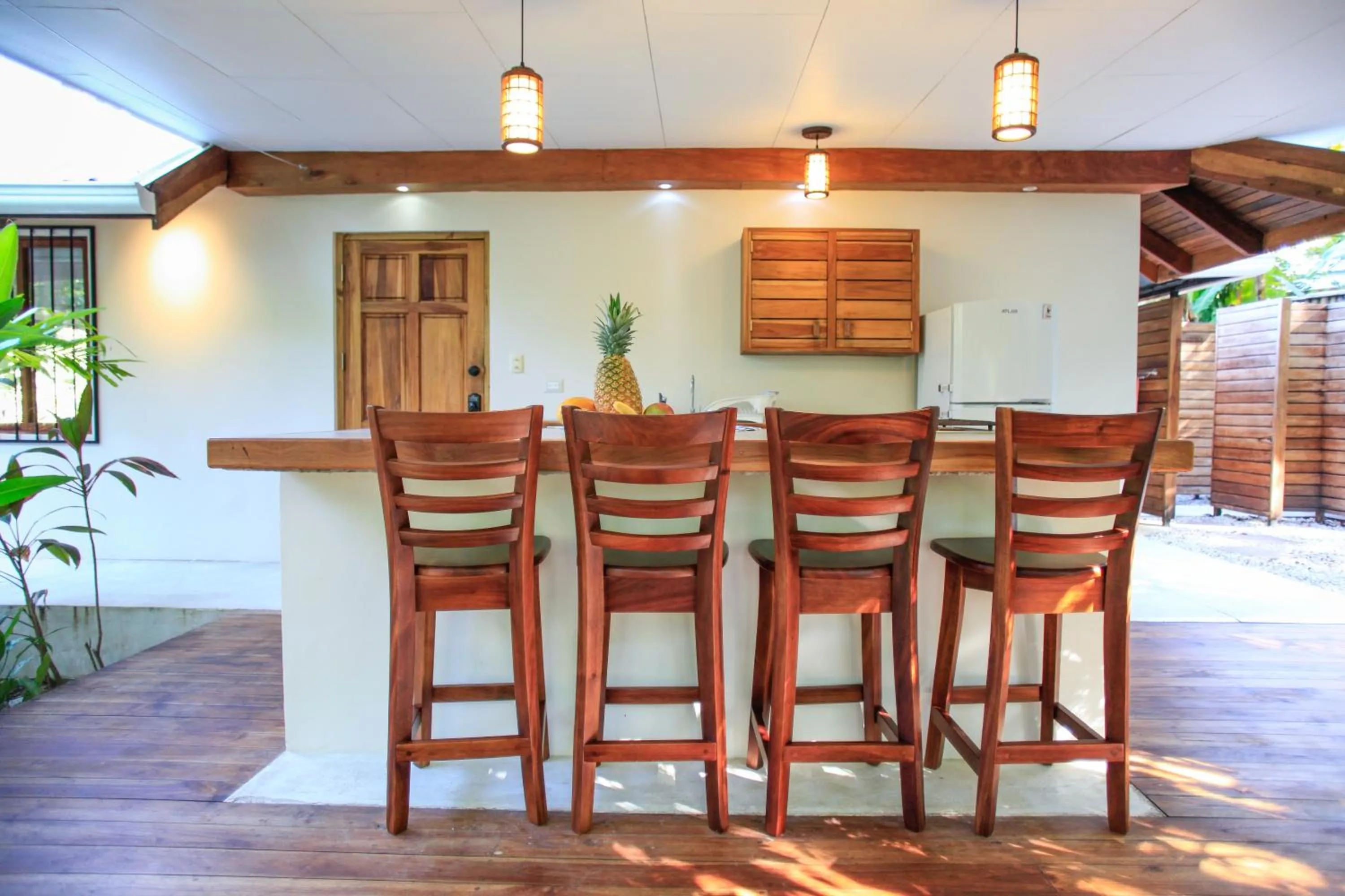 Dining area in Casa Cecilia Beach Front