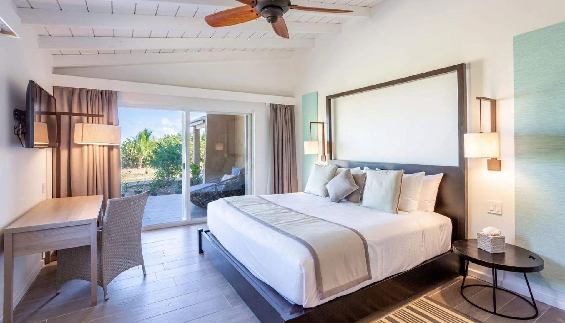 Photo of the whole room, Bed in Wyndham Tortola BVI Lambert Beach Resort