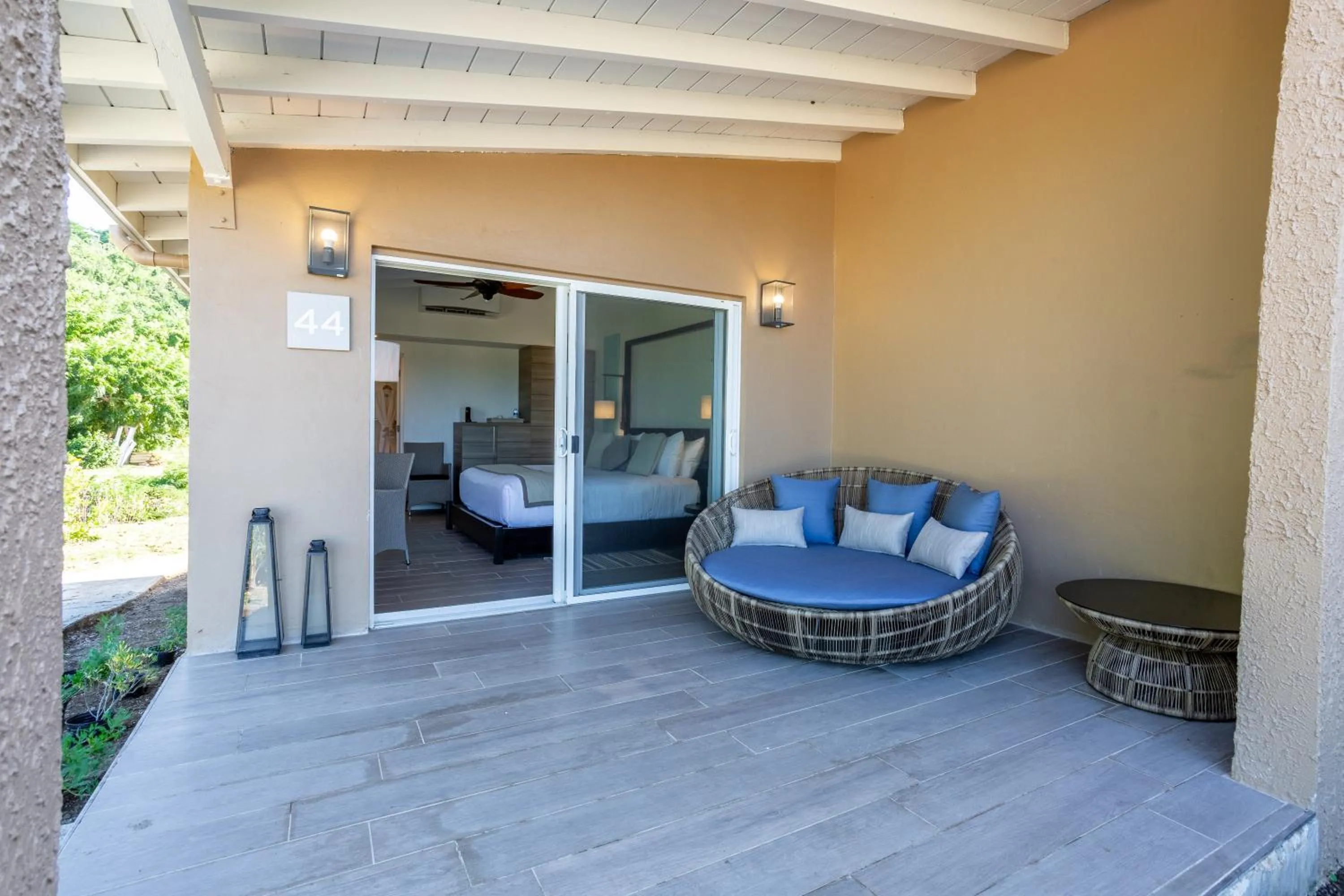 Patio in Wyndham Tortola BVI Lambert Beach Resort