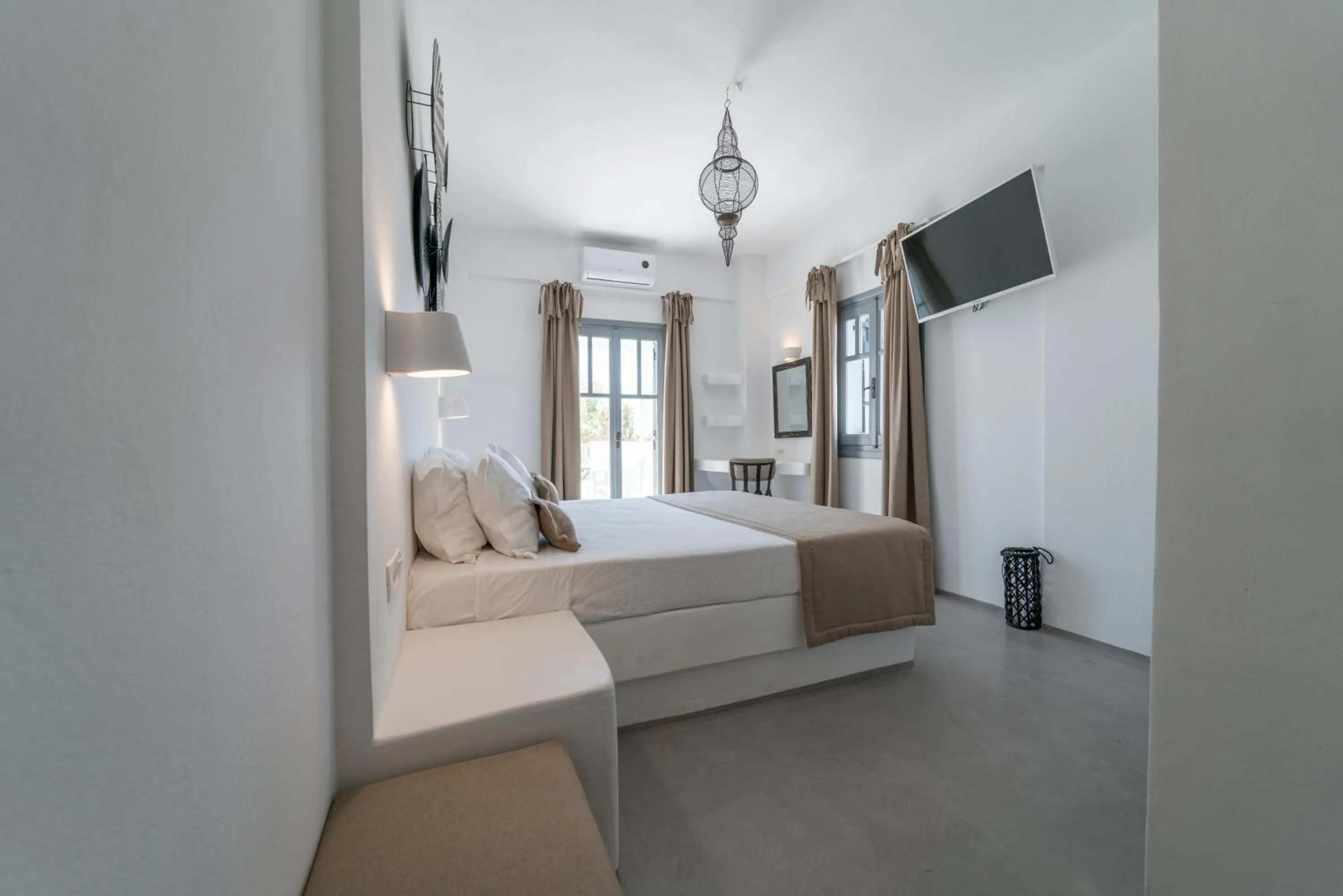 Bed in Black Coast Santorini