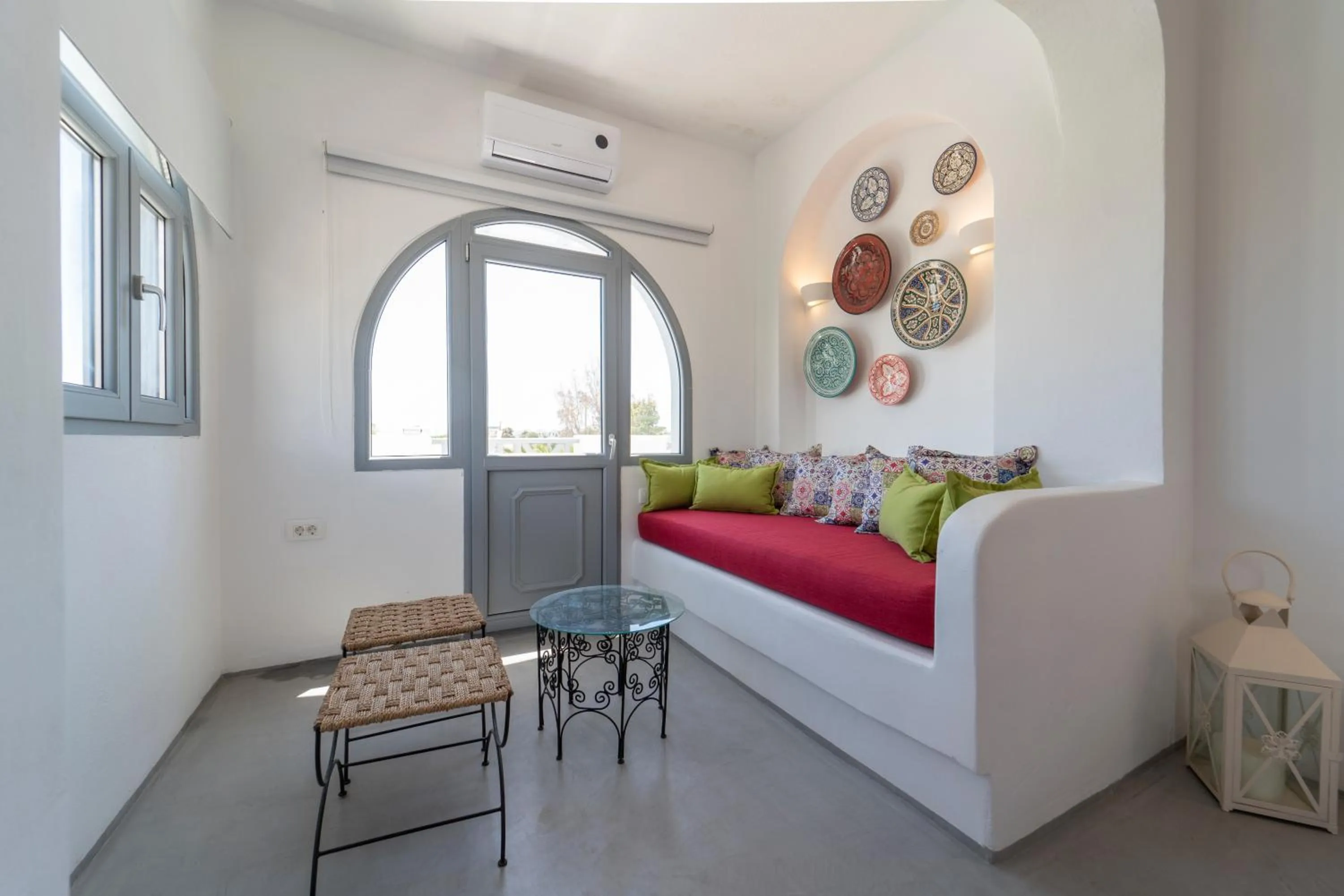 Bed in Black Coast Santorini