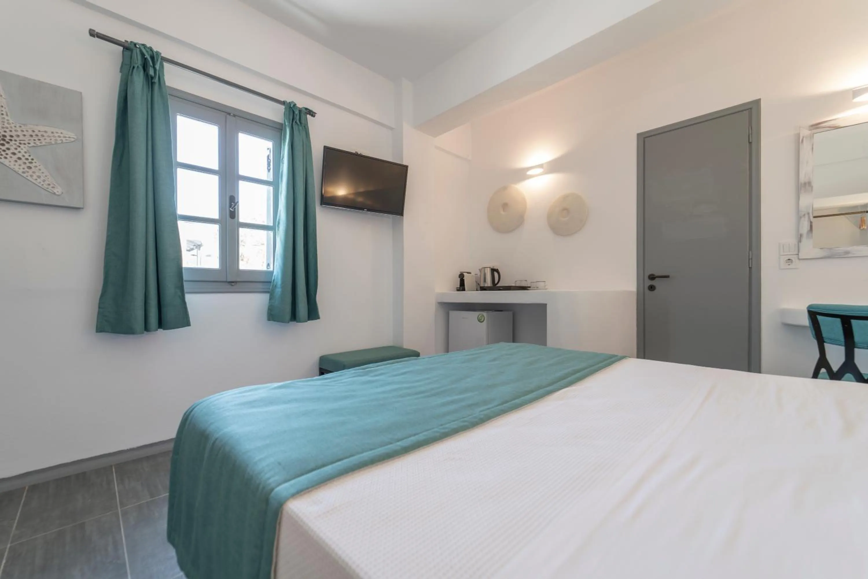 Bed in Black Coast Santorini