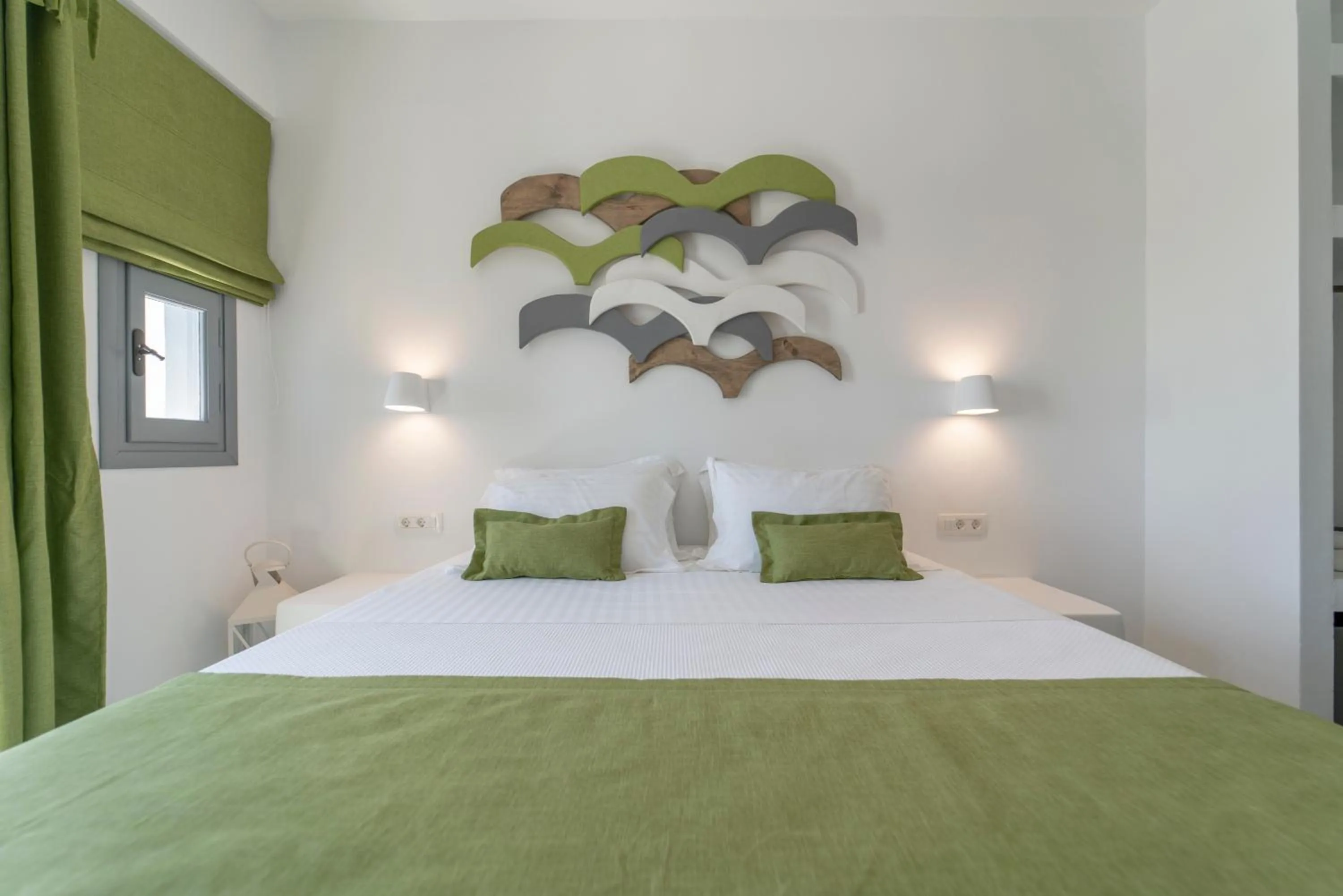 Bed in Black Coast Santorini