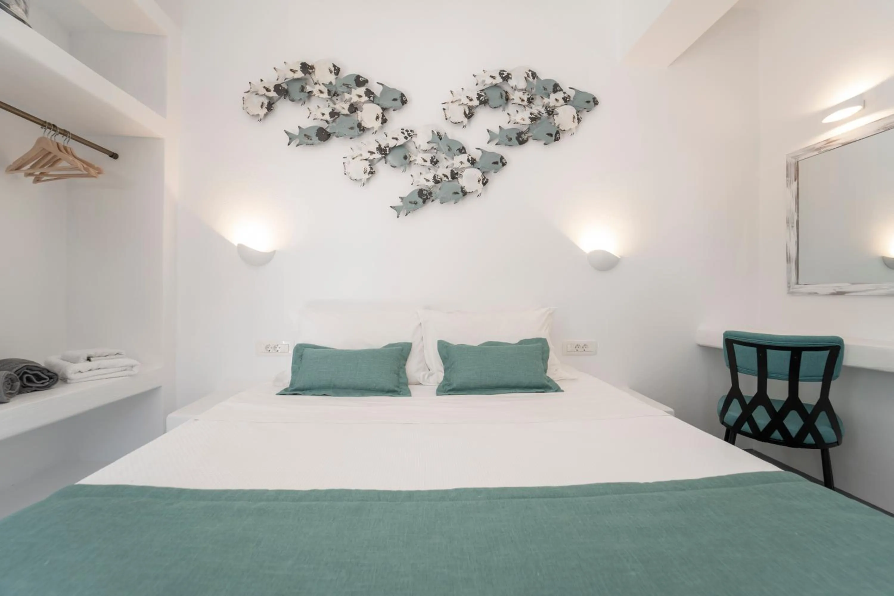 Bed in Black Coast Santorini