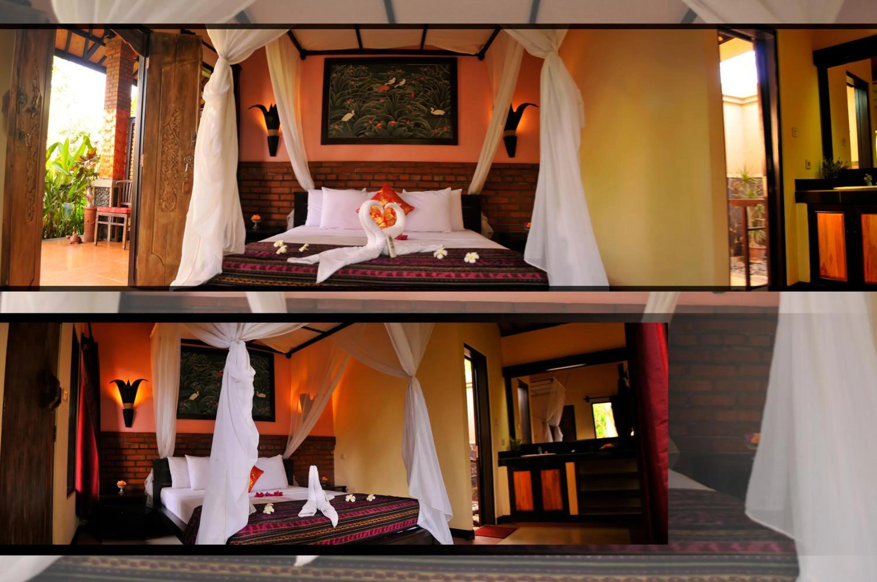 Photo of the whole room, Bed in Tirta Sari Bungalow