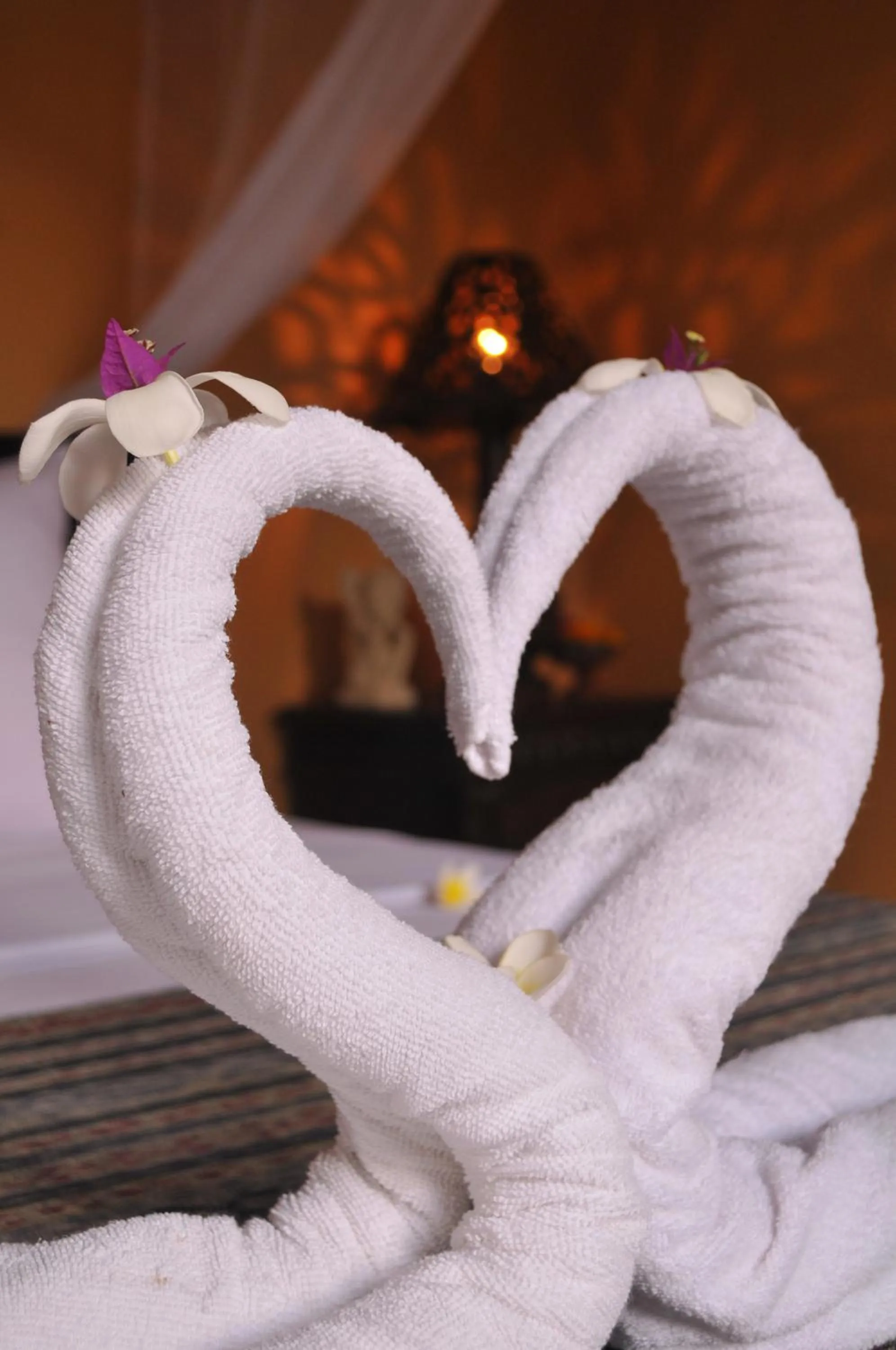 Bed in Tirta Sari Bungalow