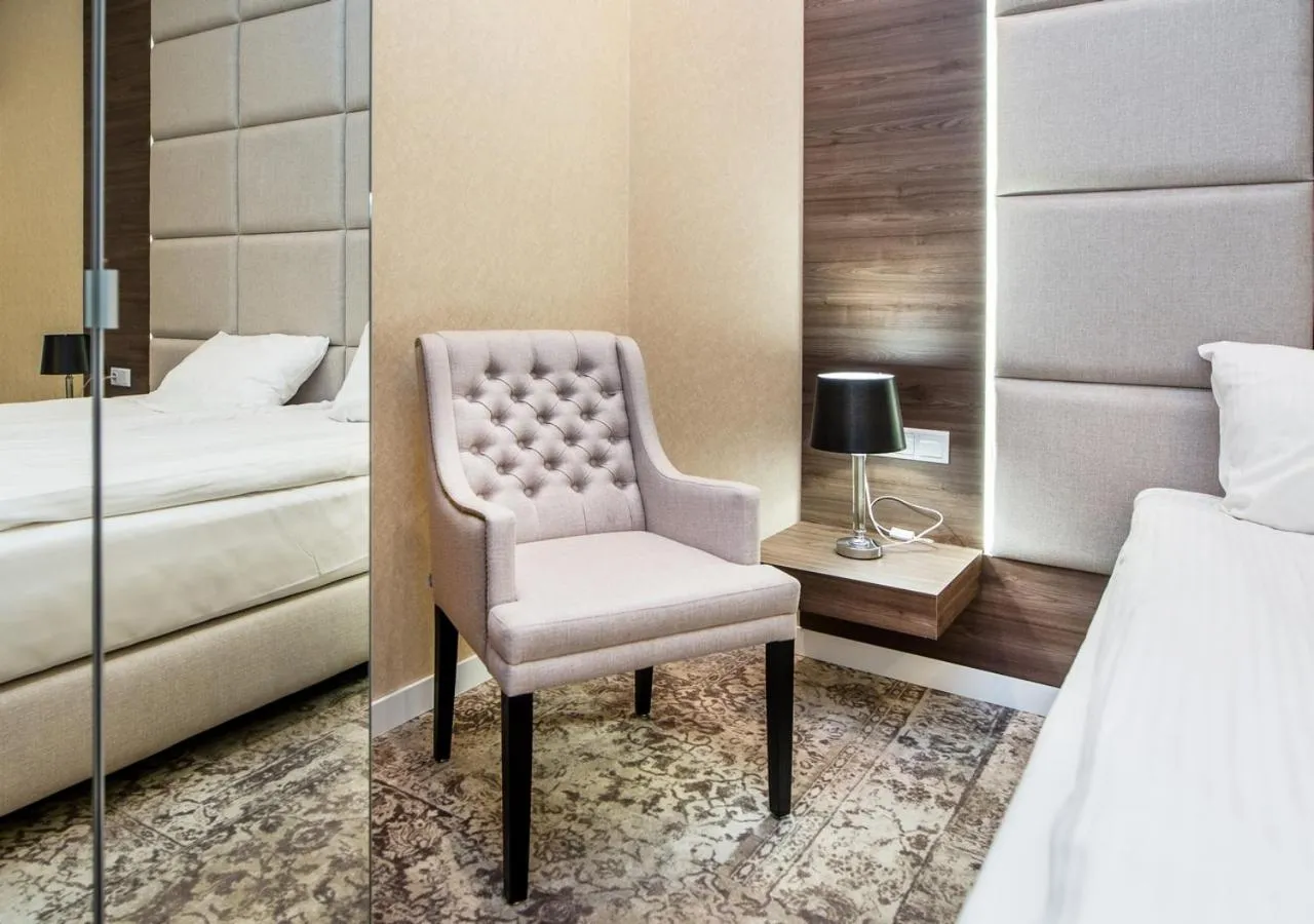 Seating area, Bed in Aparthotel Rakowicka Residence