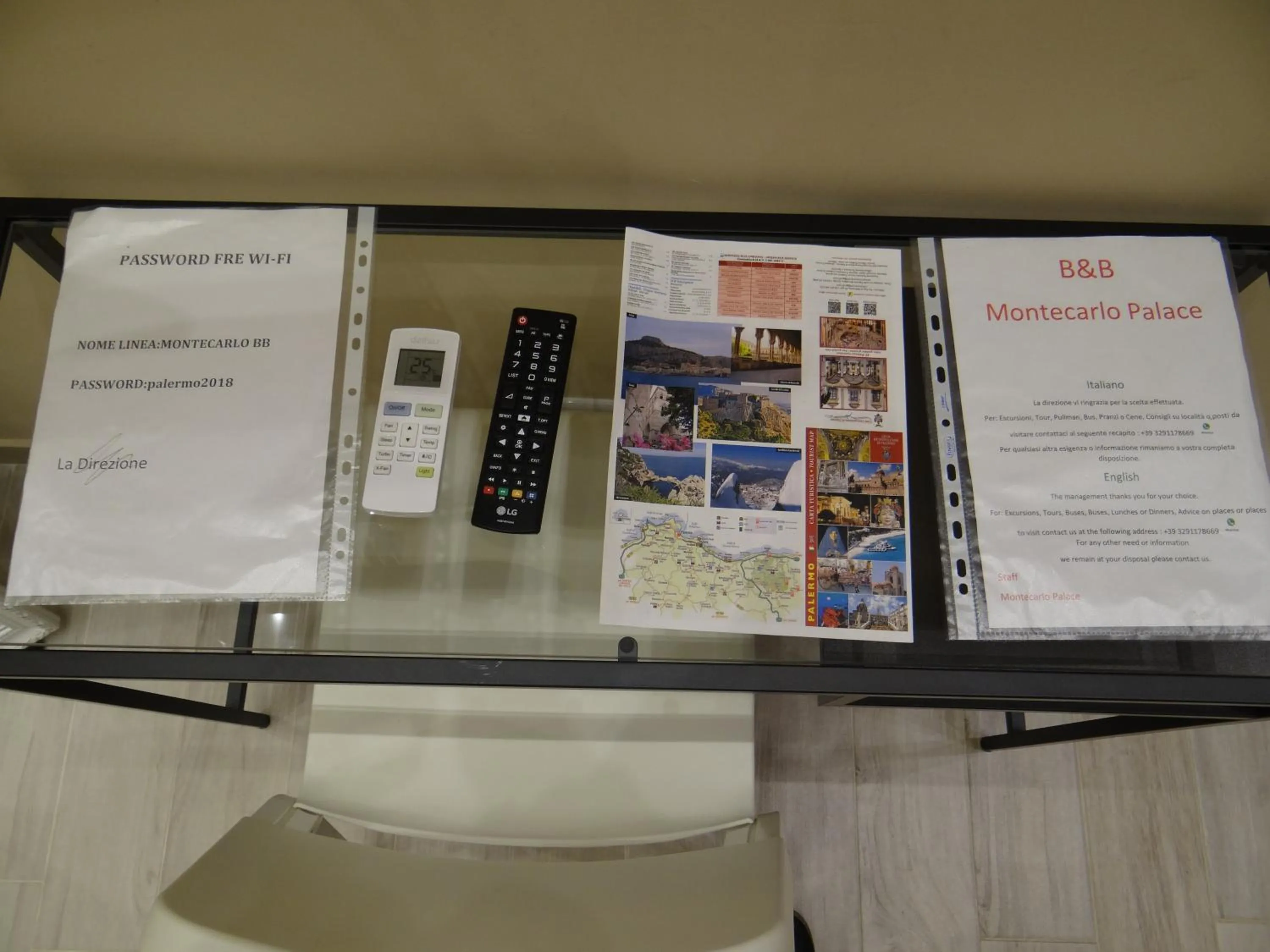 Text overlay in Monte Palace Palermo