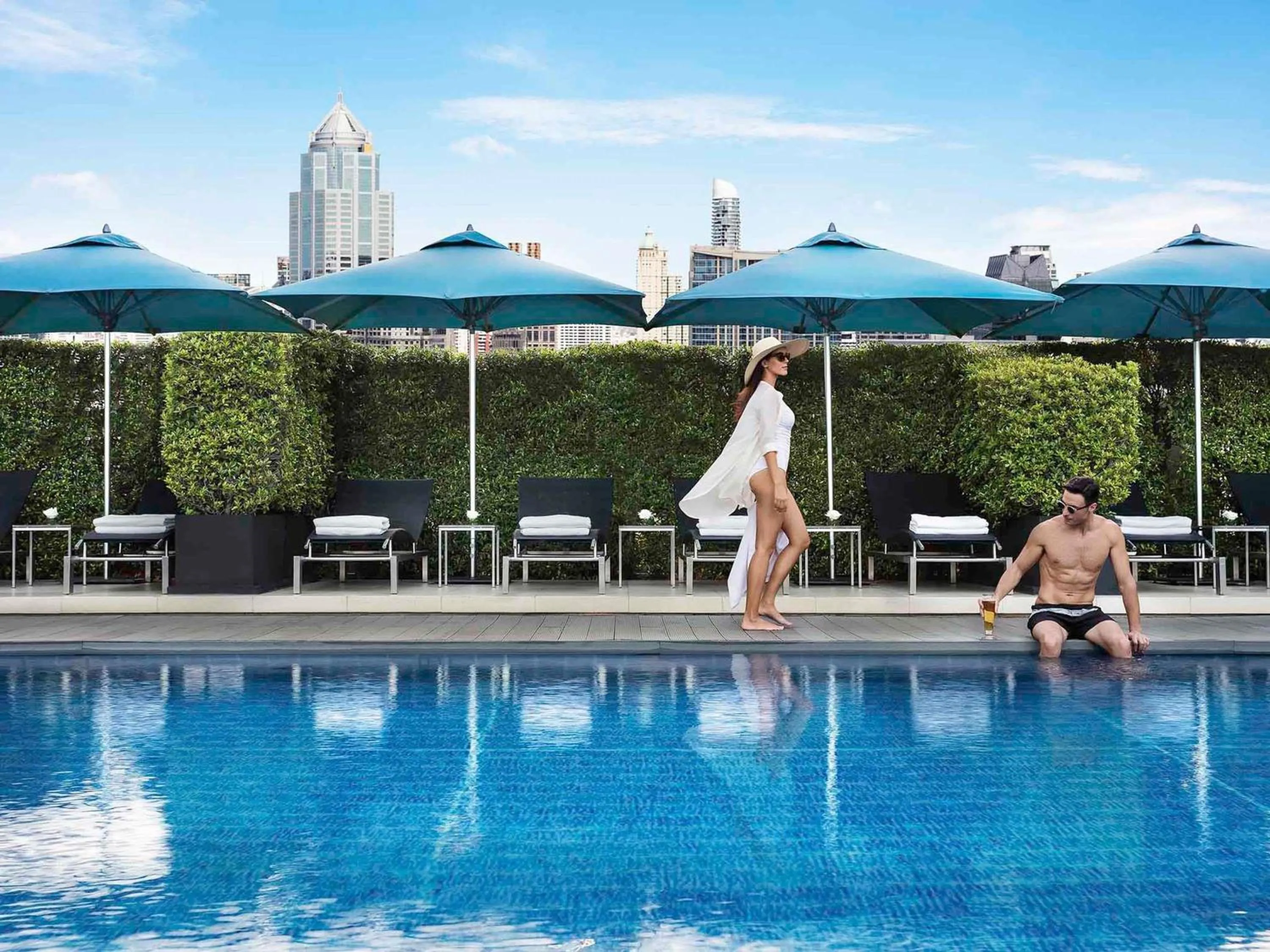 Pool view in Sofitel Bangkok Sukhumvit