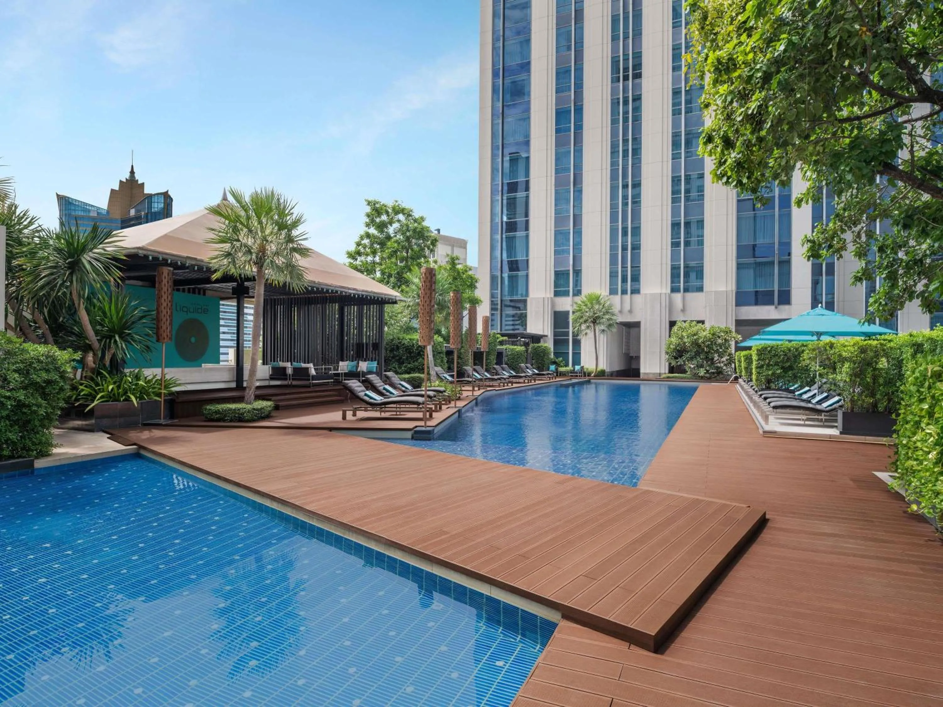 Pool view in Sofitel Bangkok Sukhumvit