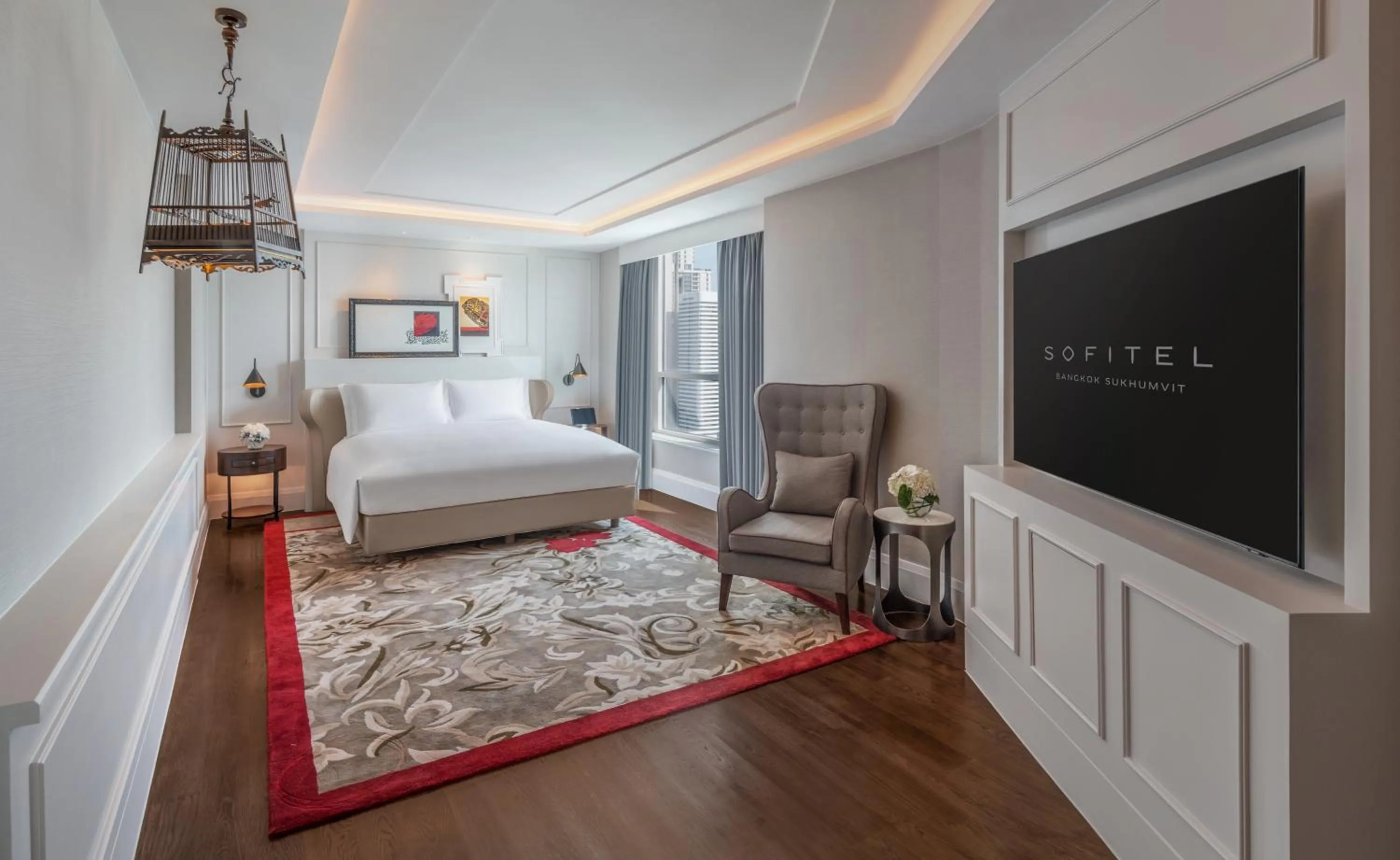 Bed in Sofitel Bangkok Sukhumvit