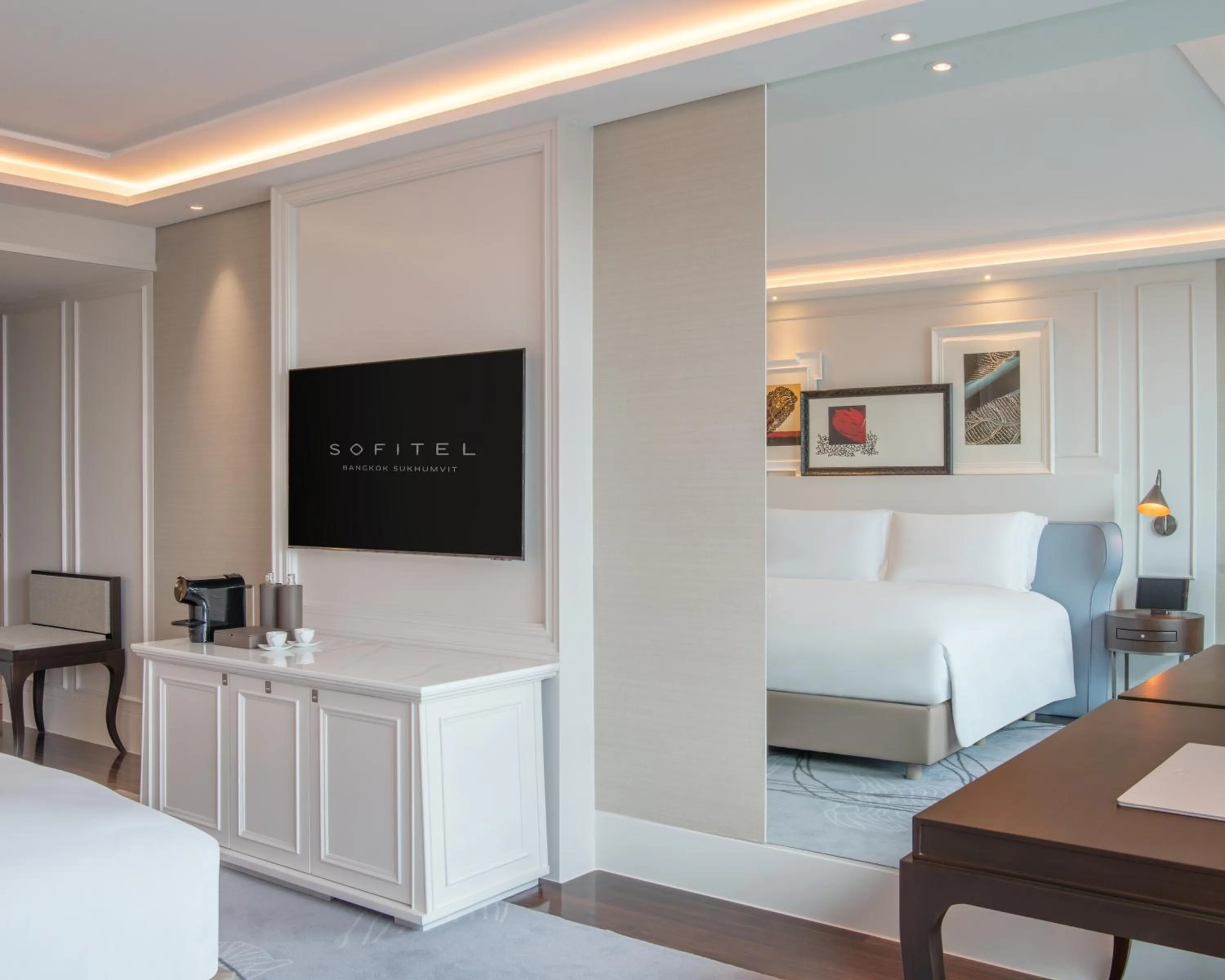 Bed in Sofitel Bangkok Sukhumvit