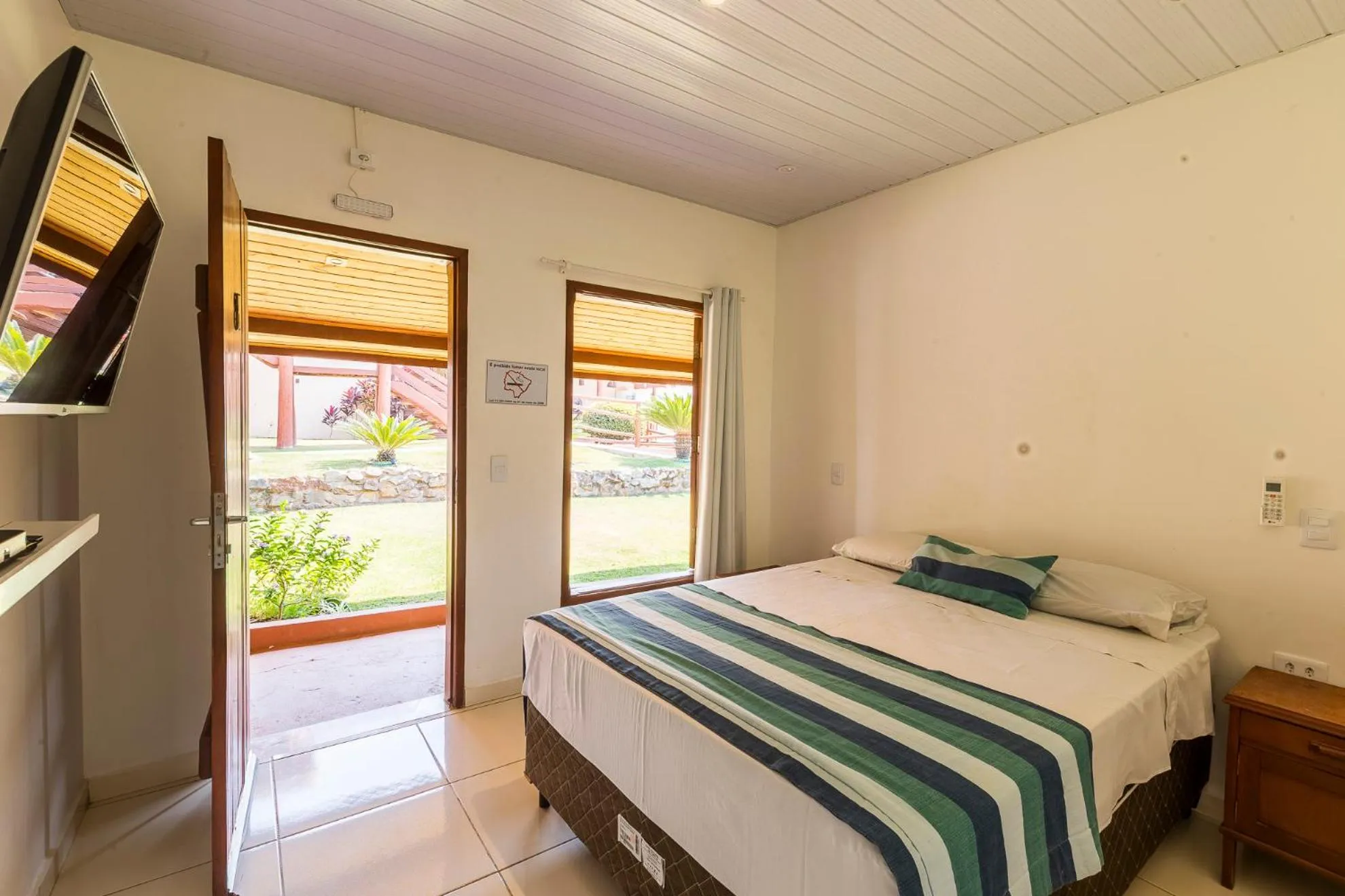 Bed in Pousada Muito Bonito