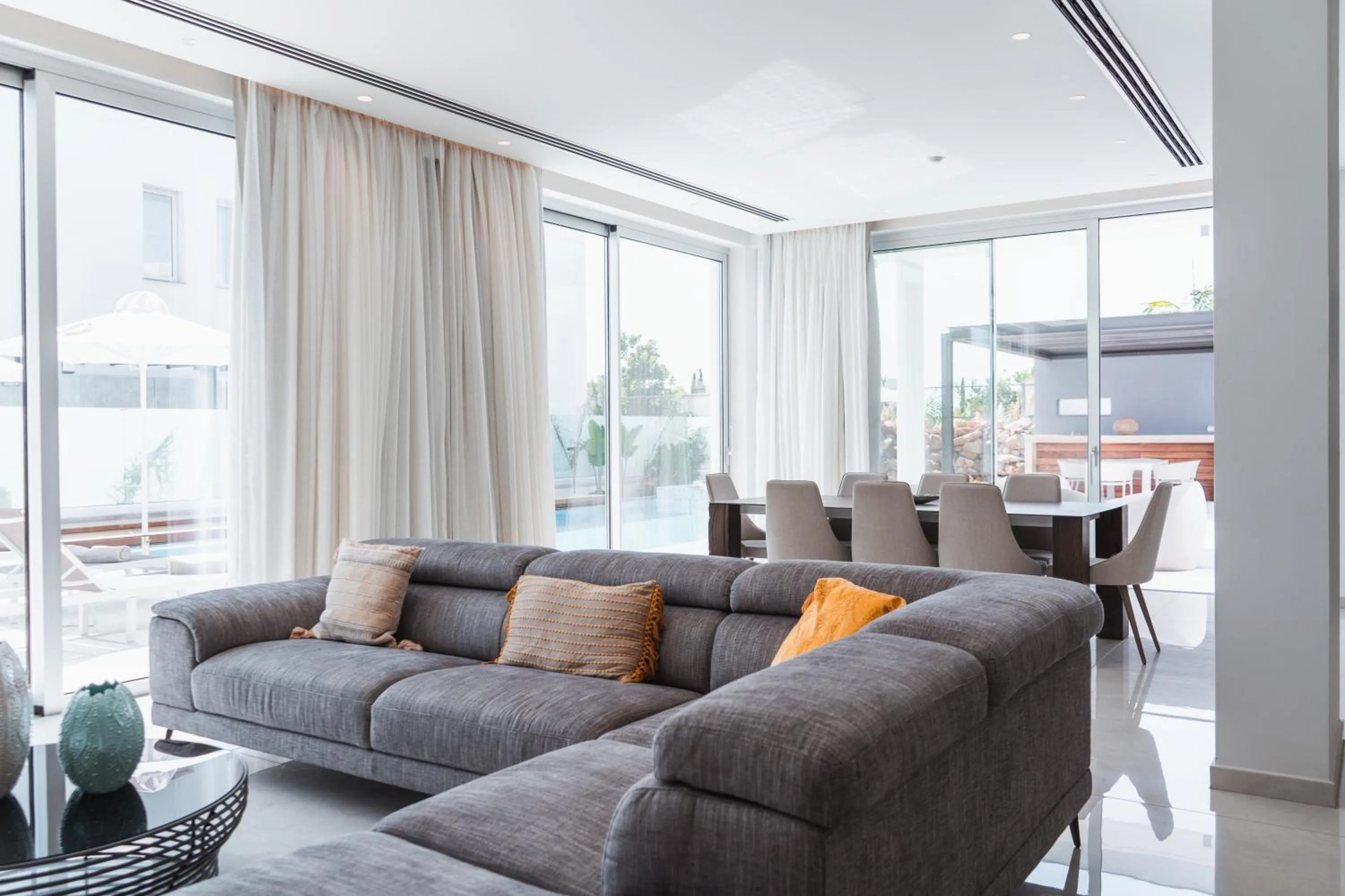 Living room in Vivo Mare Beachfront-Seaview Villas