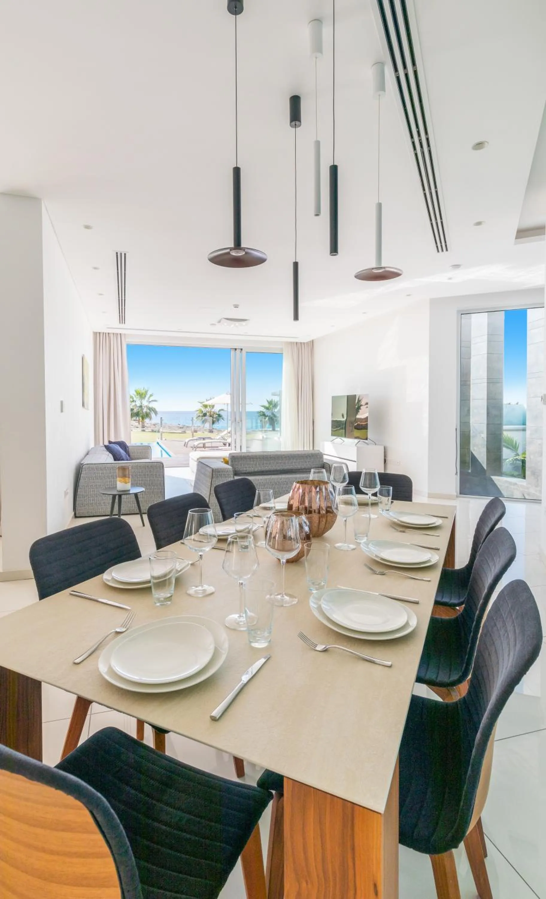 Living room in Vivo Mare Beachfront-Seaview Villas