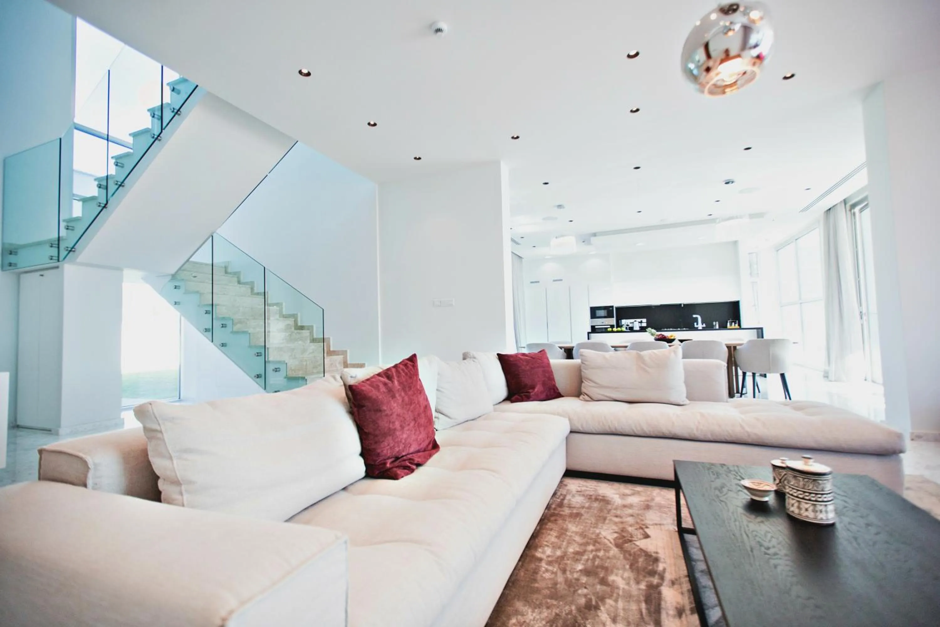 Living room in Vivo Mare Beachfront-Seaview Villas