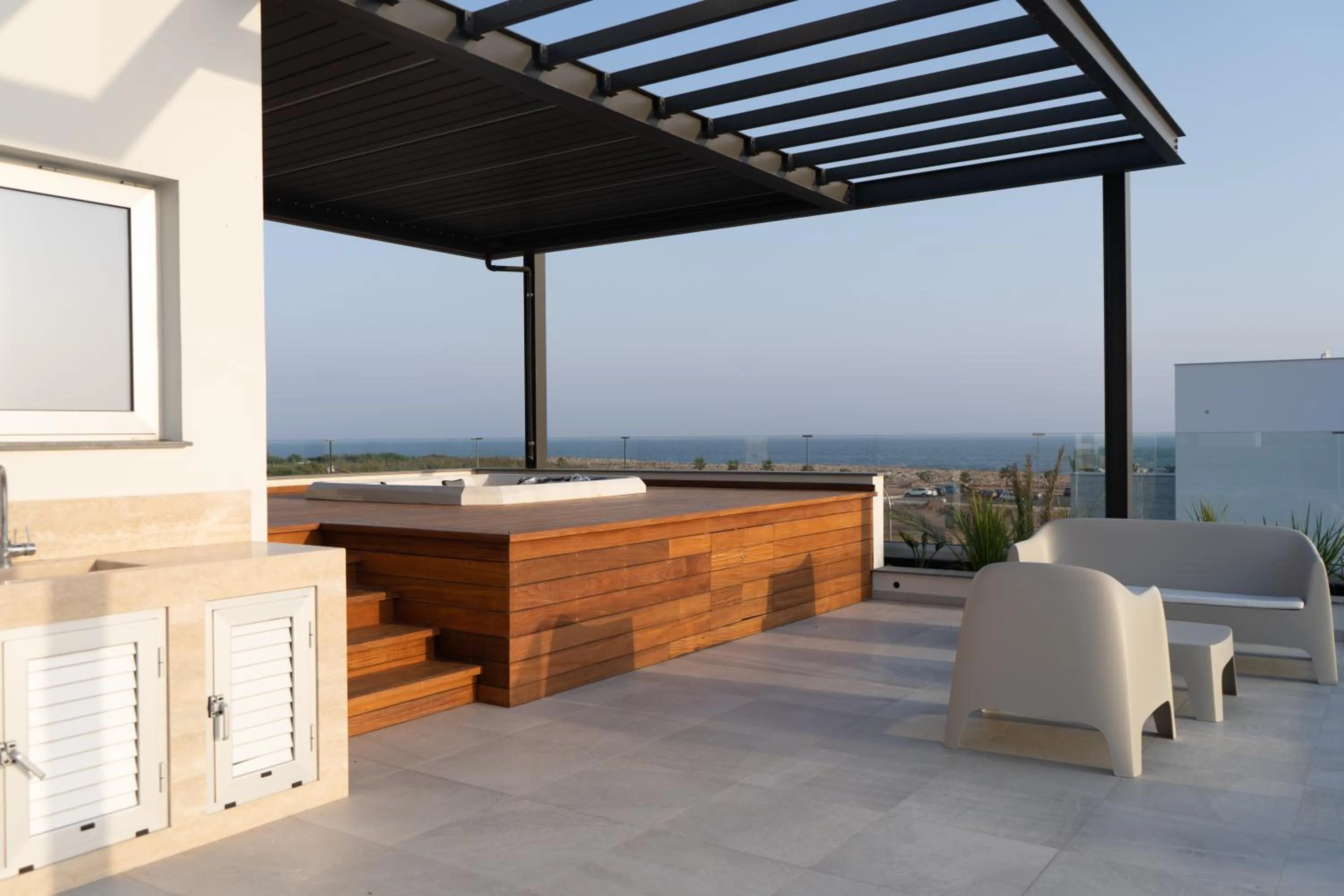 Balcony/Terrace in Vivo Mare Beachfront-Seaview Villas