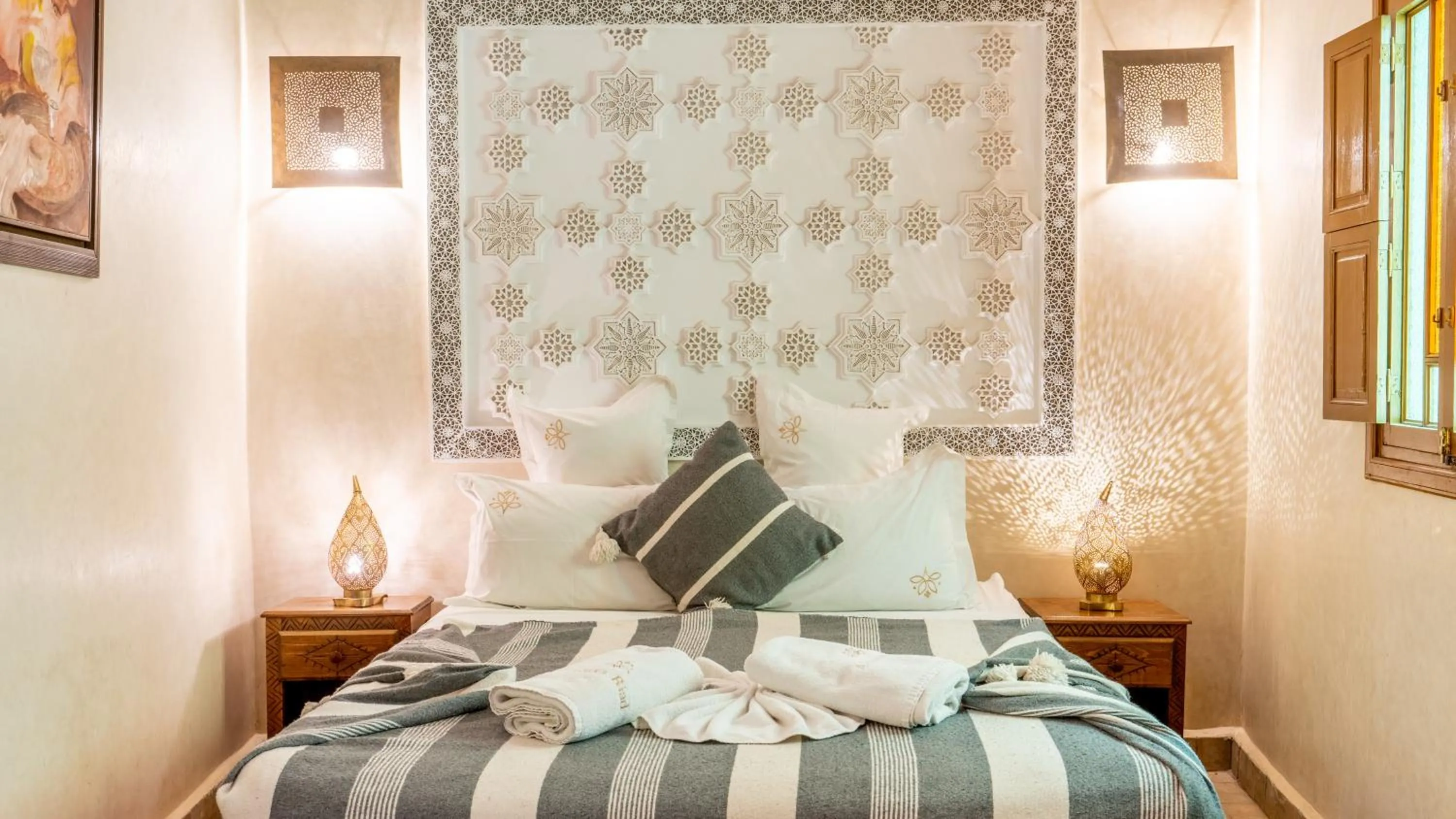 Bed in Riad Abaka hotel & boutique