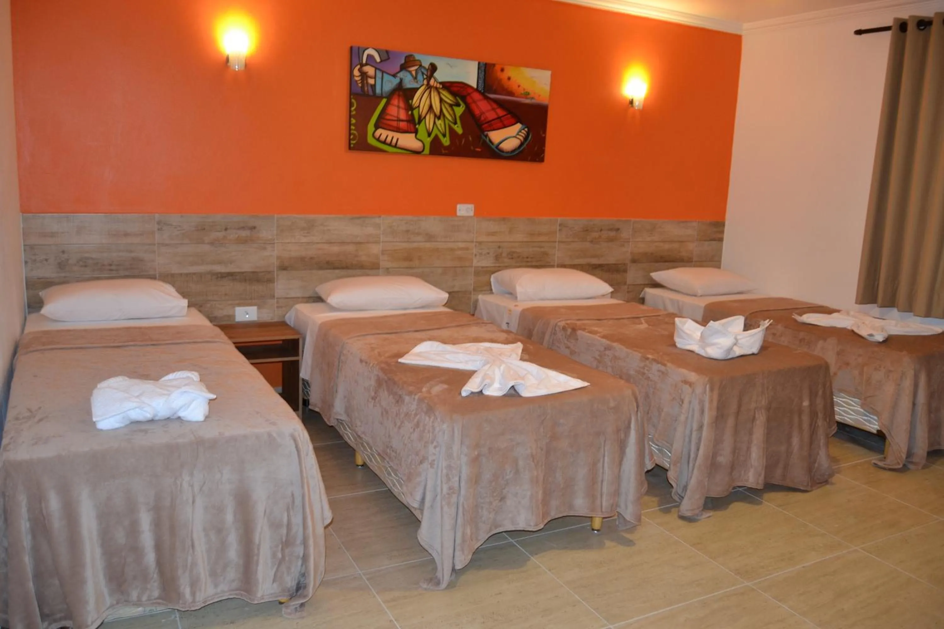 Bed in Pousada Beija Flores