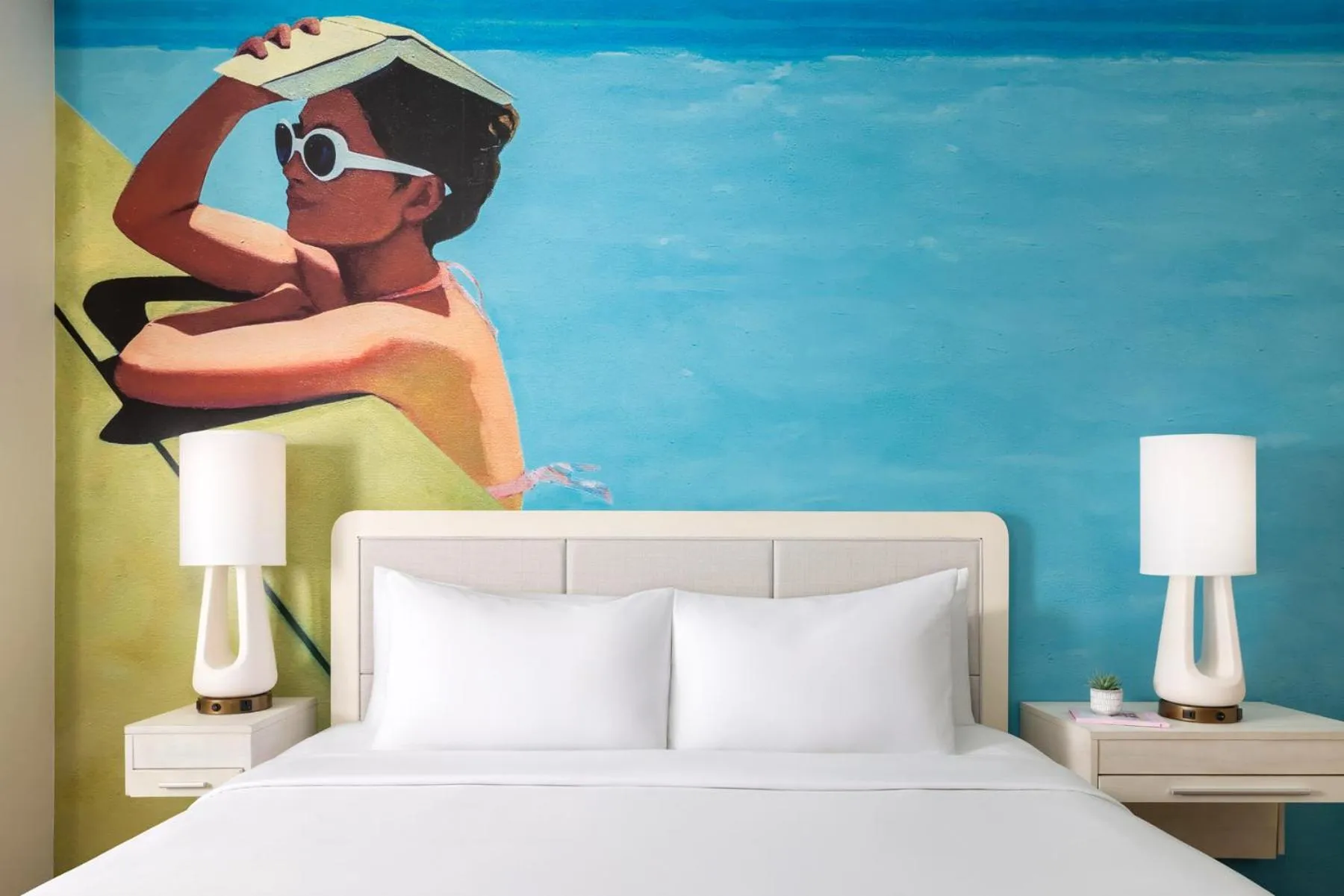 Bed in Hotel Continental Miami Beach, Tapestry Collection by Hilton