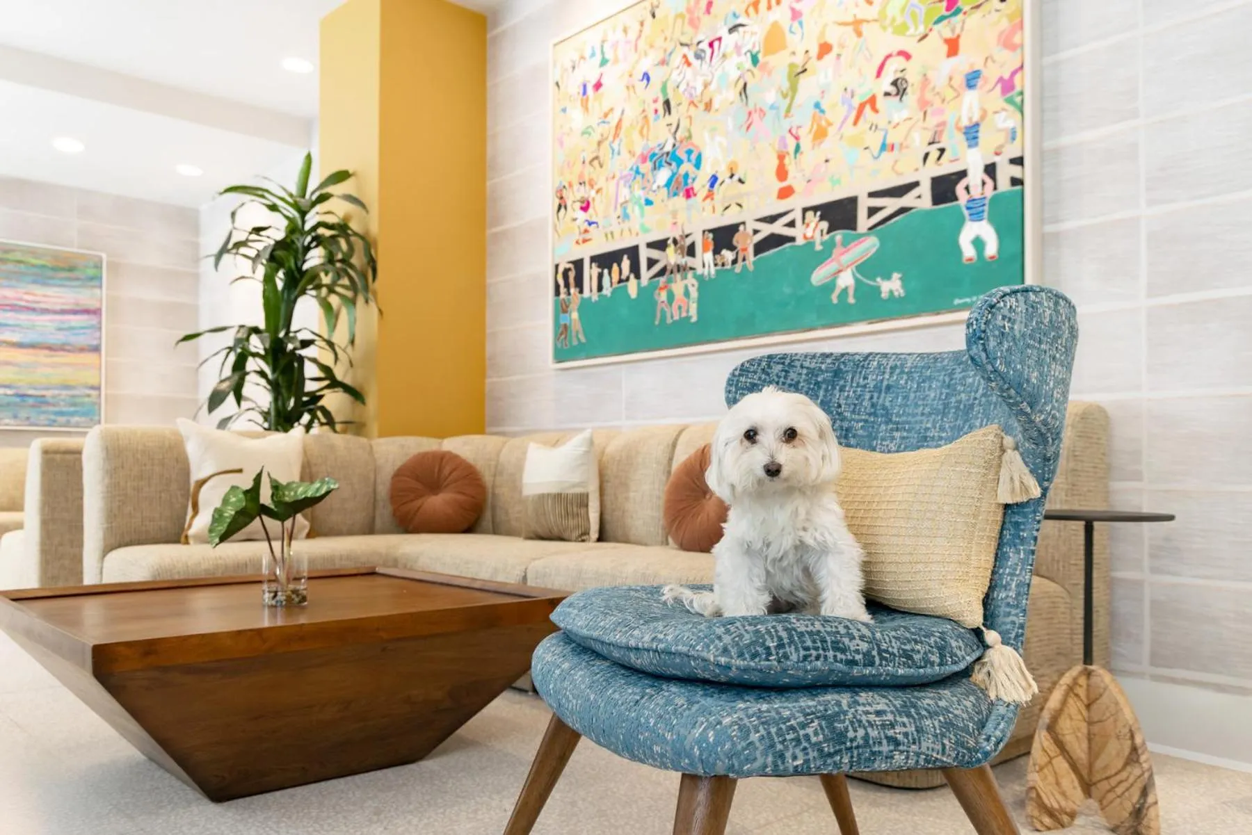 Communal lounge/ TV room in Hotel Continental Miami Beach, Tapestry Collection by Hilton