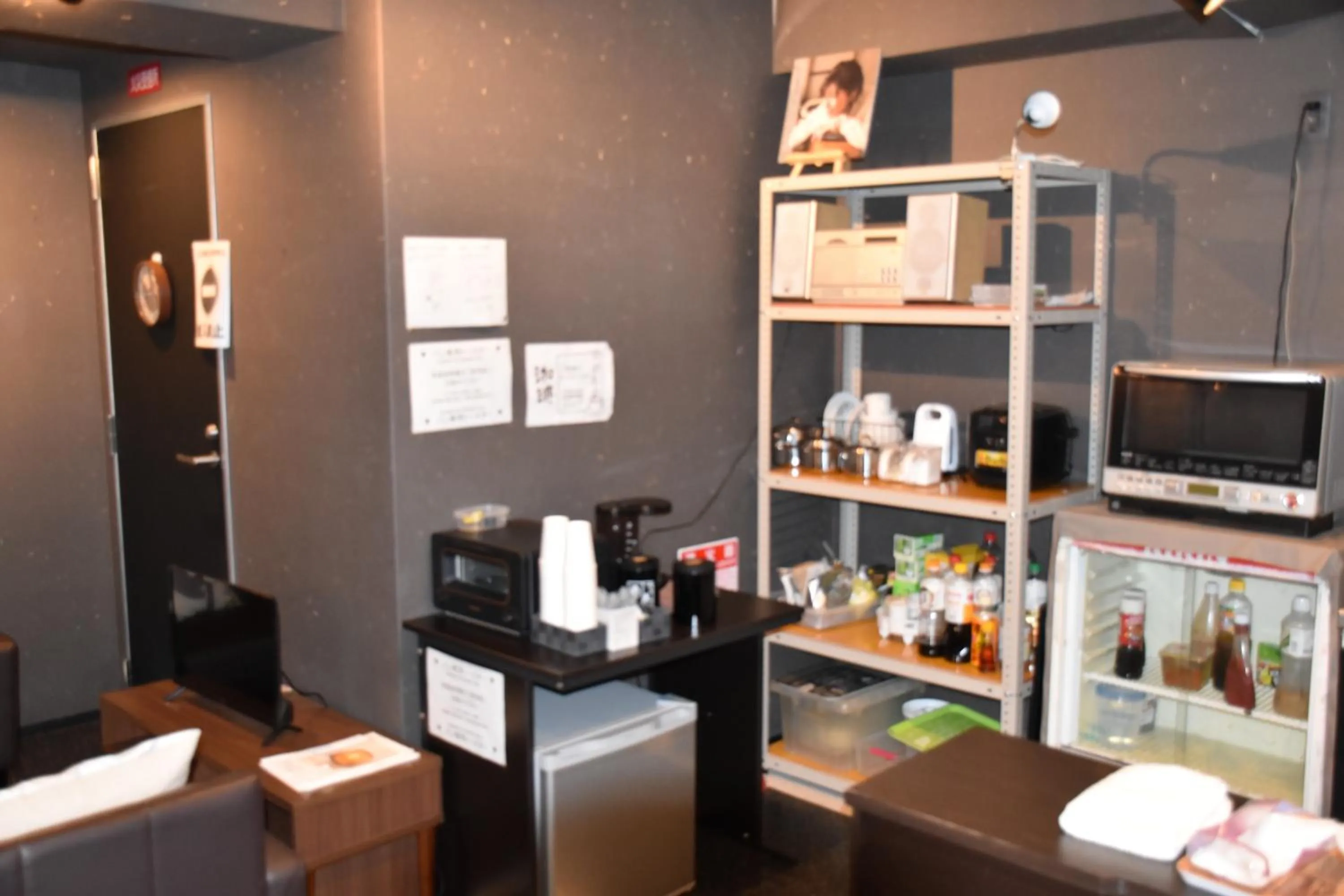 Communal kitchen in Hotel Mikado