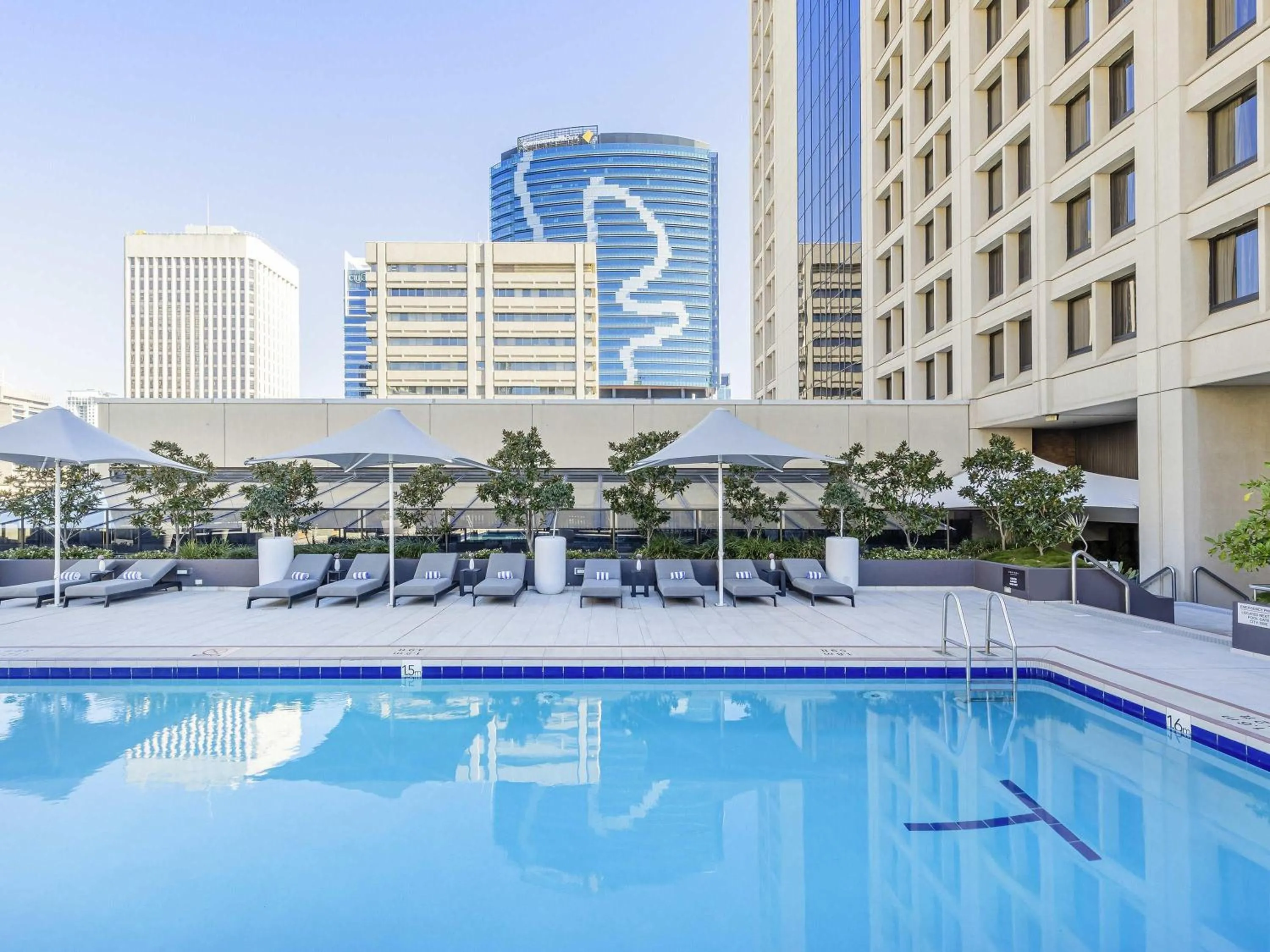 Pool view in Sofitel Brisbane Central
