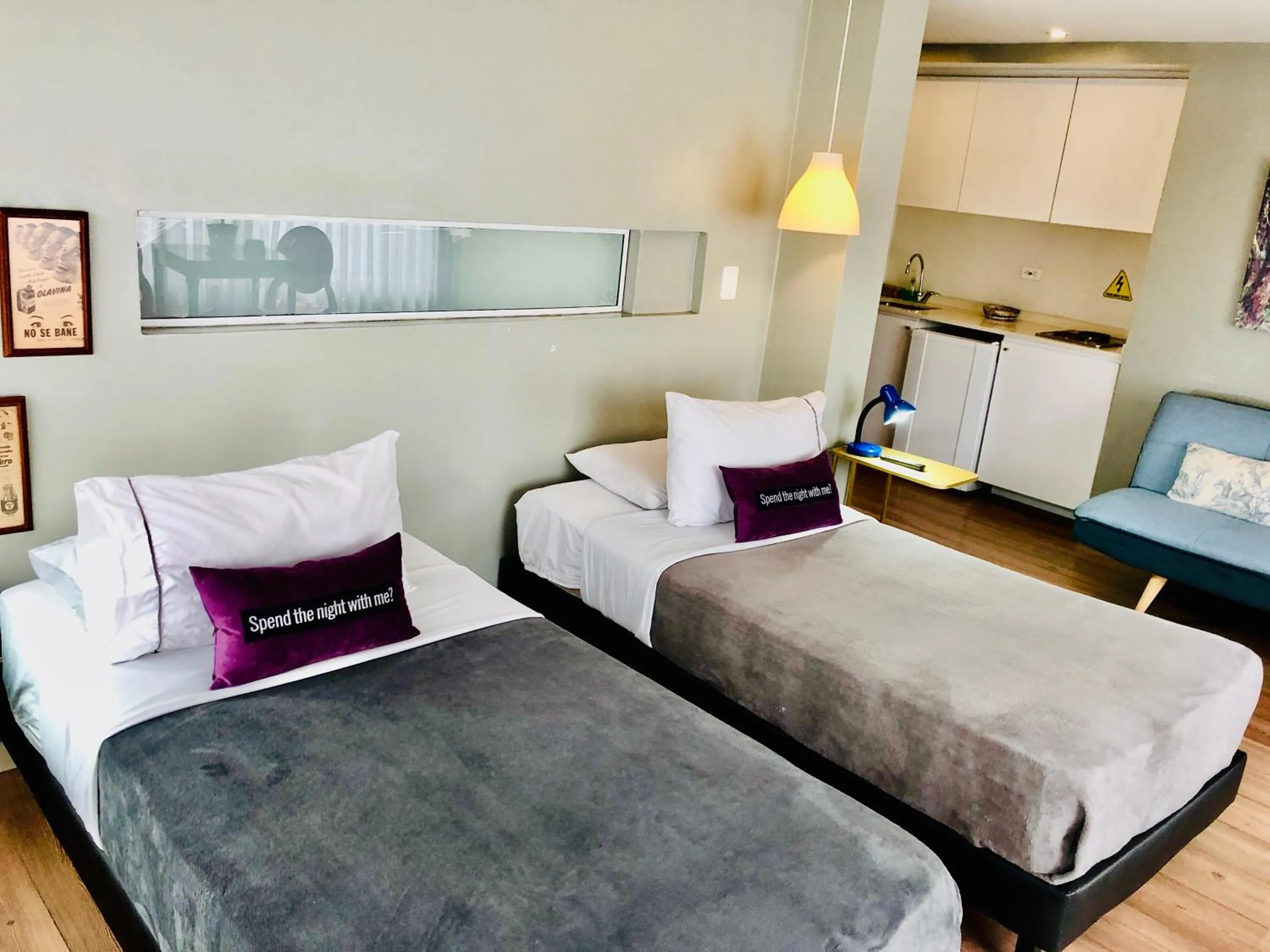 Bedroom, Bed in Hotel Living 55