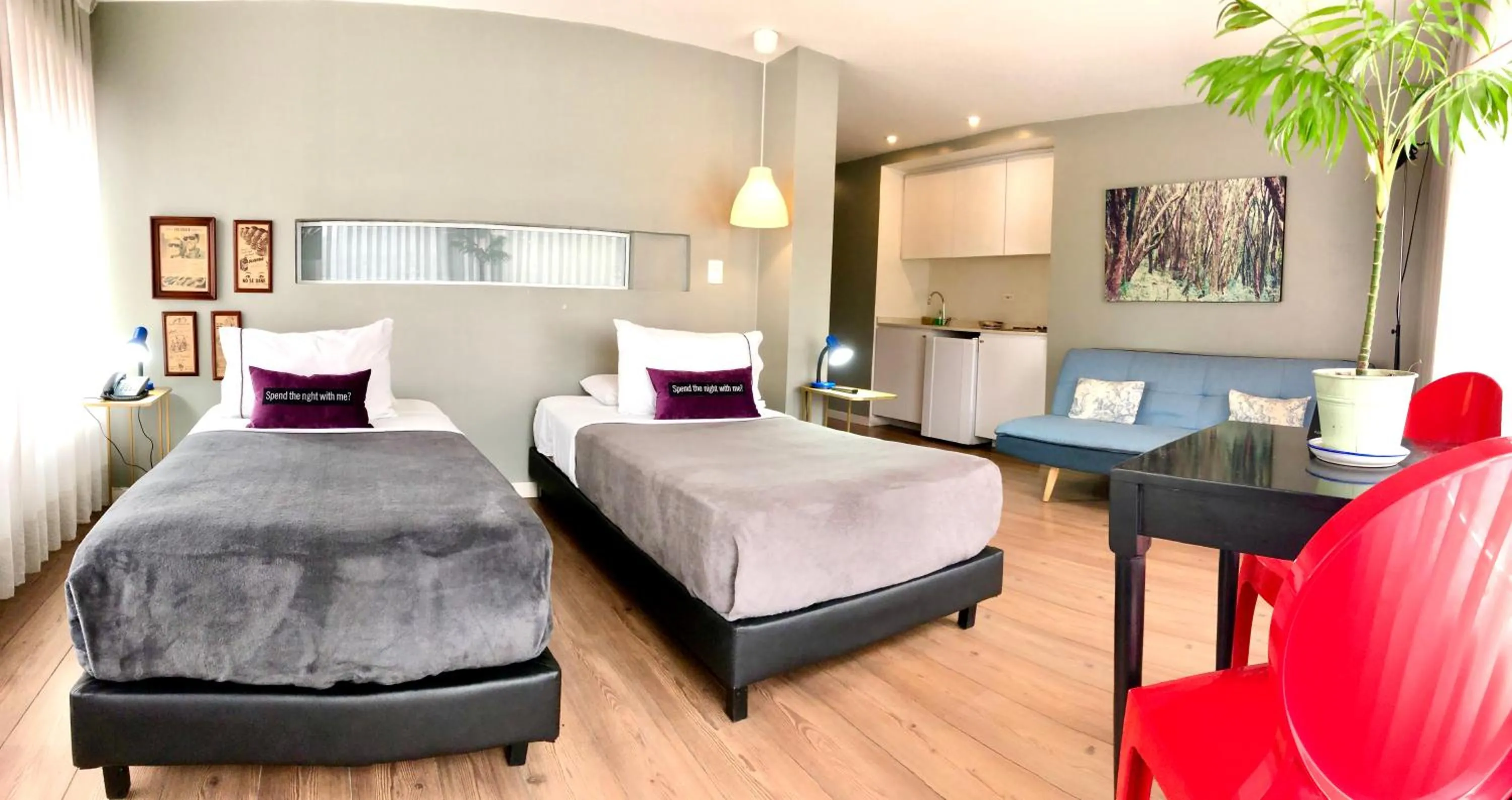 Bedroom, Bed in Hotel Living 55